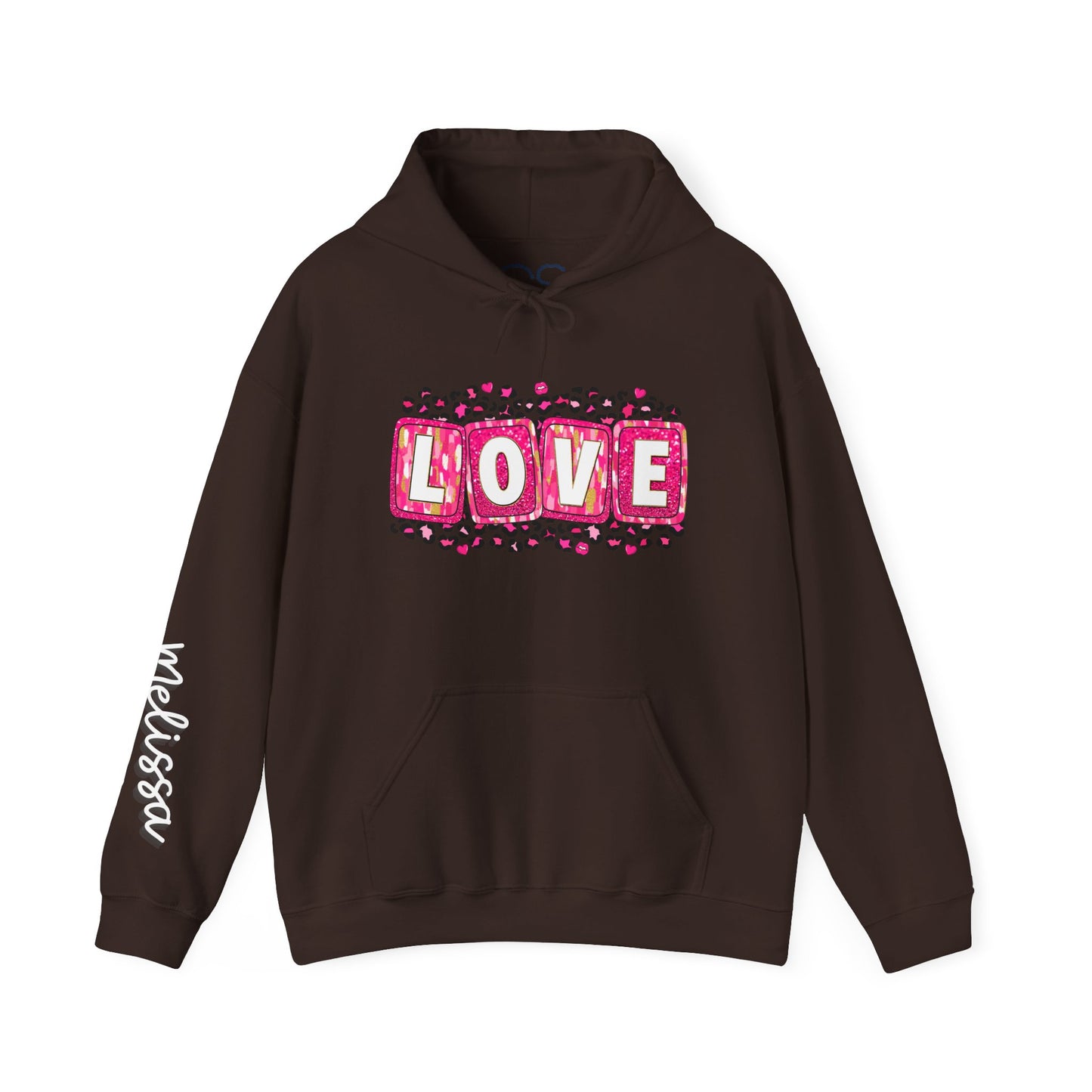 Personalized Love-Themed Hooded Sweatshirt