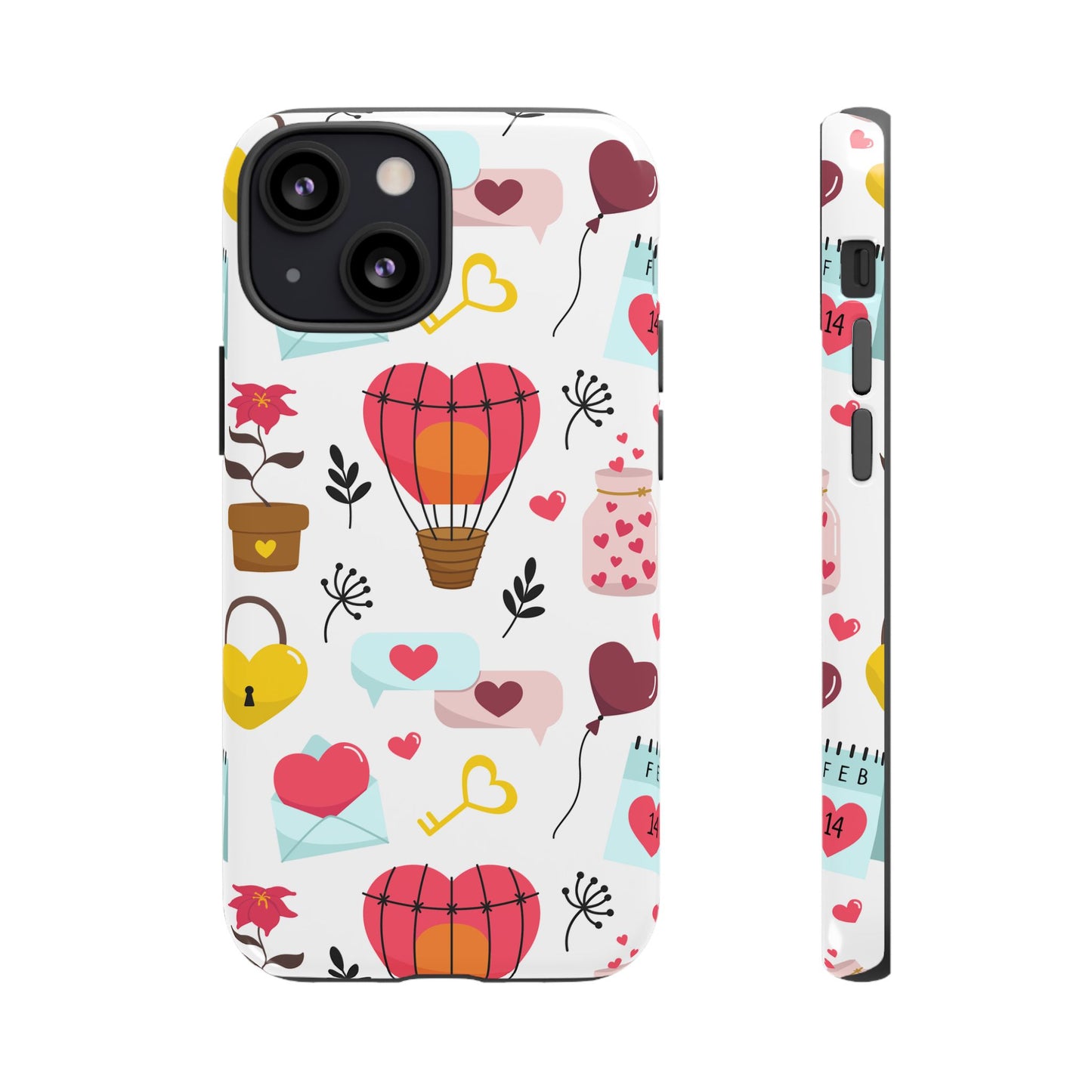Valentine's Day Heart-Themed Durable Phone Case