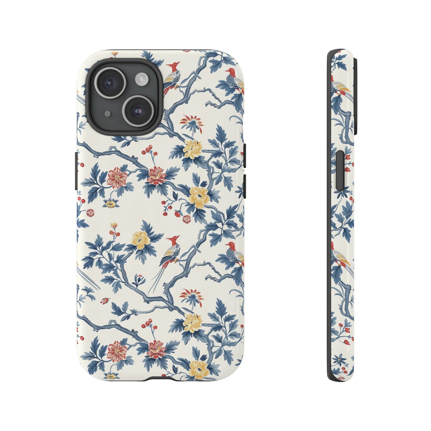 Elegant Chinoiserie-Patterned Protective Phone Case