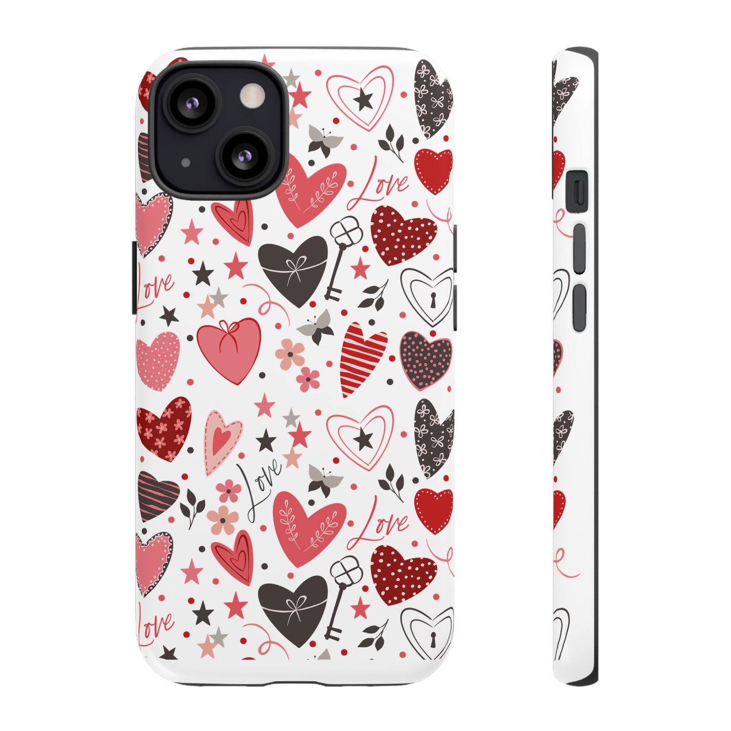 Heart Patterned Durable Phone Case