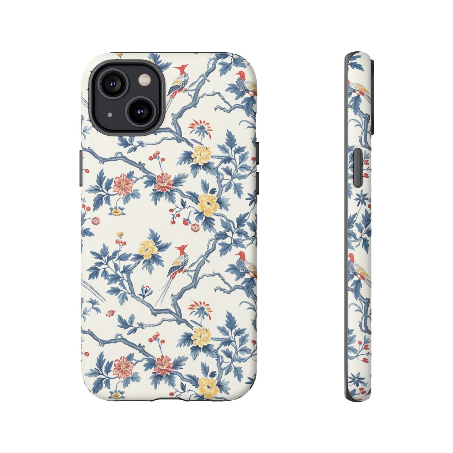 Elegant Chinoiserie-Patterned Protective Phone Case