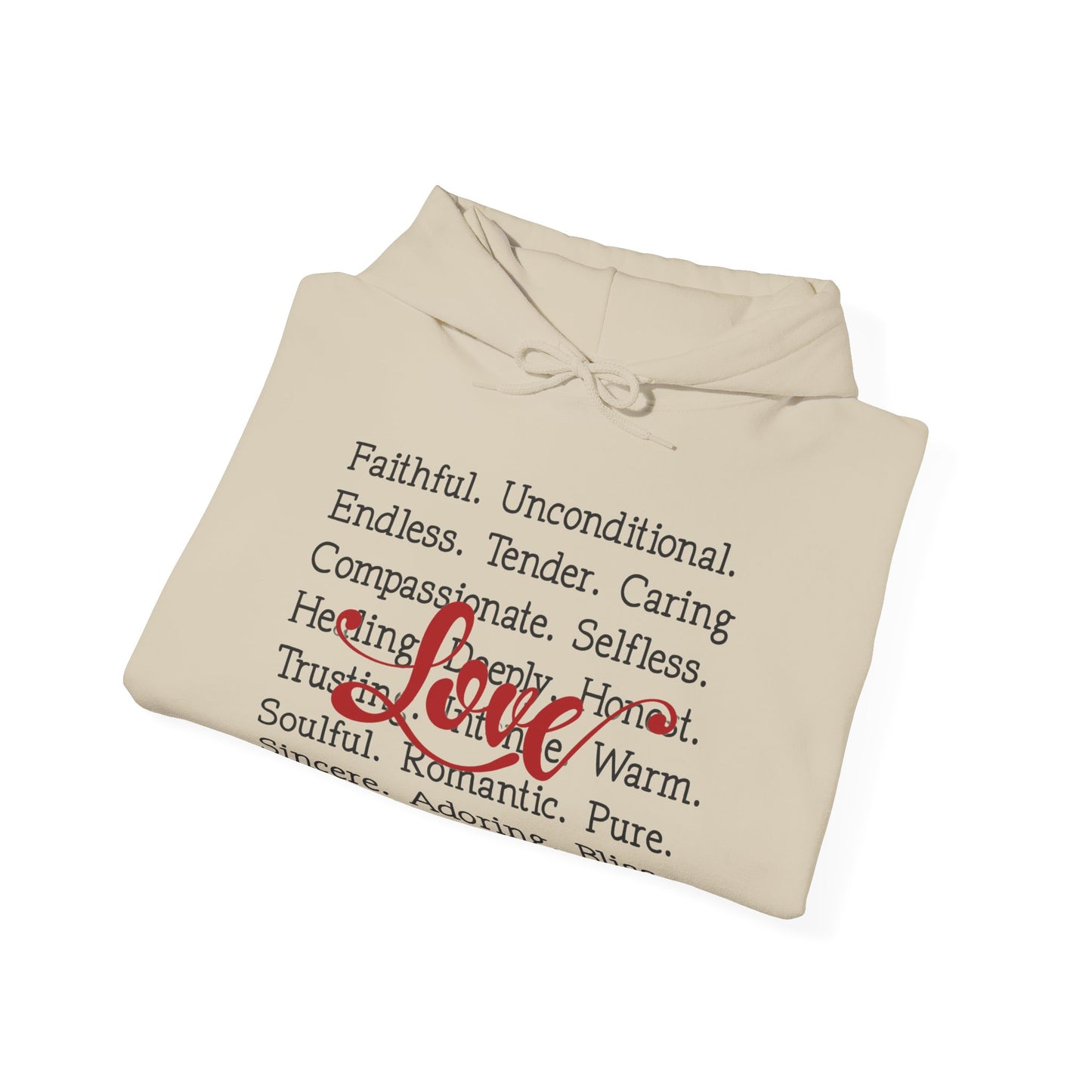 Personalized Love Words Hooded Sweatshirt - Customizable with Your Lover's Name