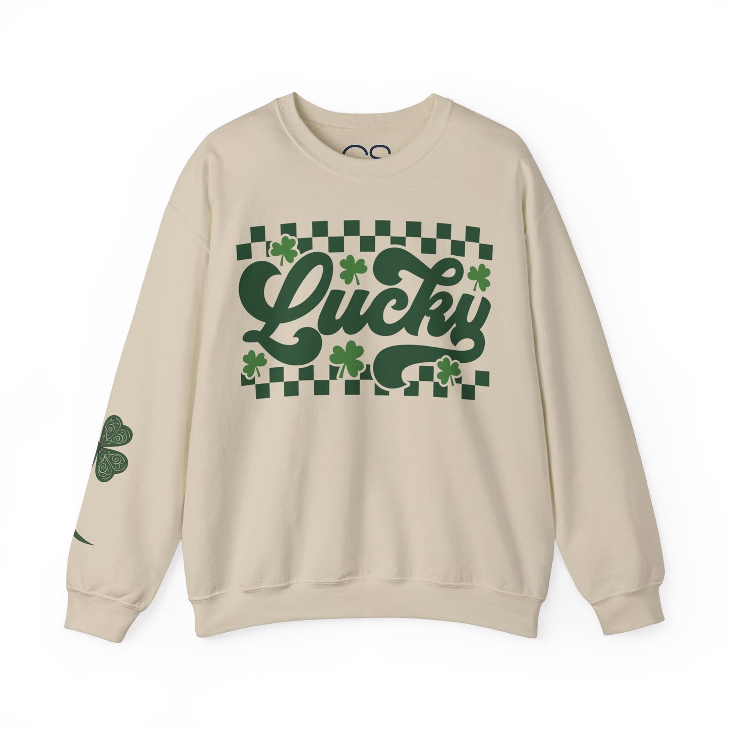 Lucky Shamrock Checkerboard Crewneck Sweatshirt