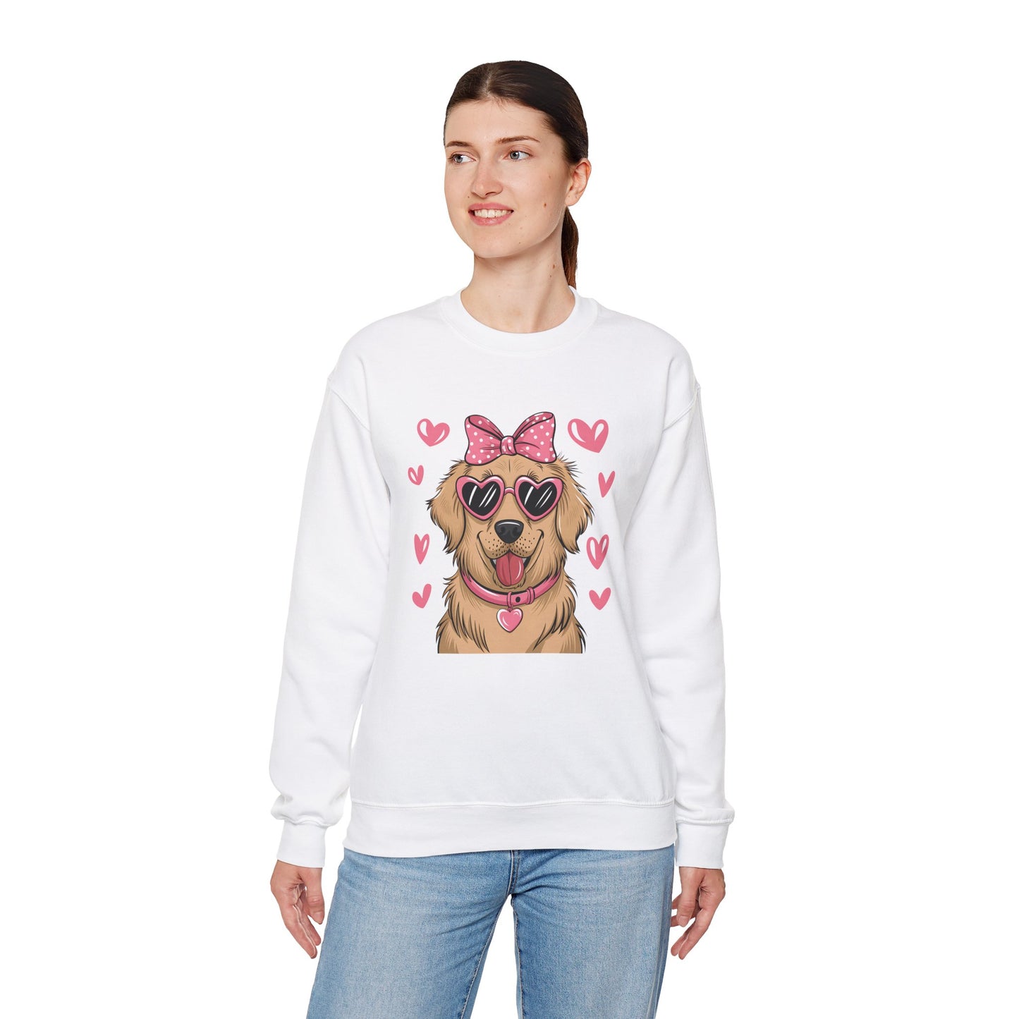 Valentine's Day Dog Crewneck Sweatshirt