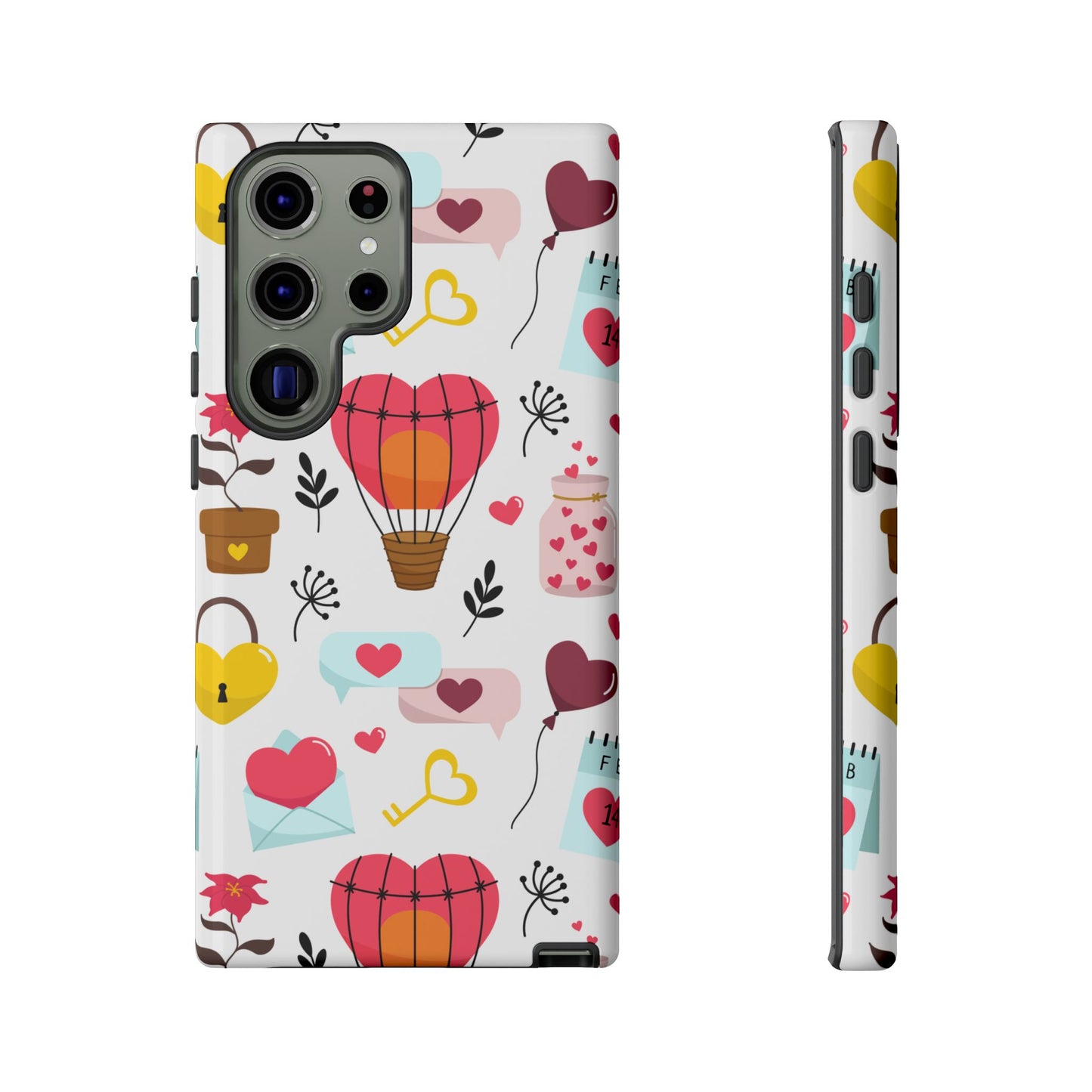 Valentine's Day Heart-Themed Durable Phone Case