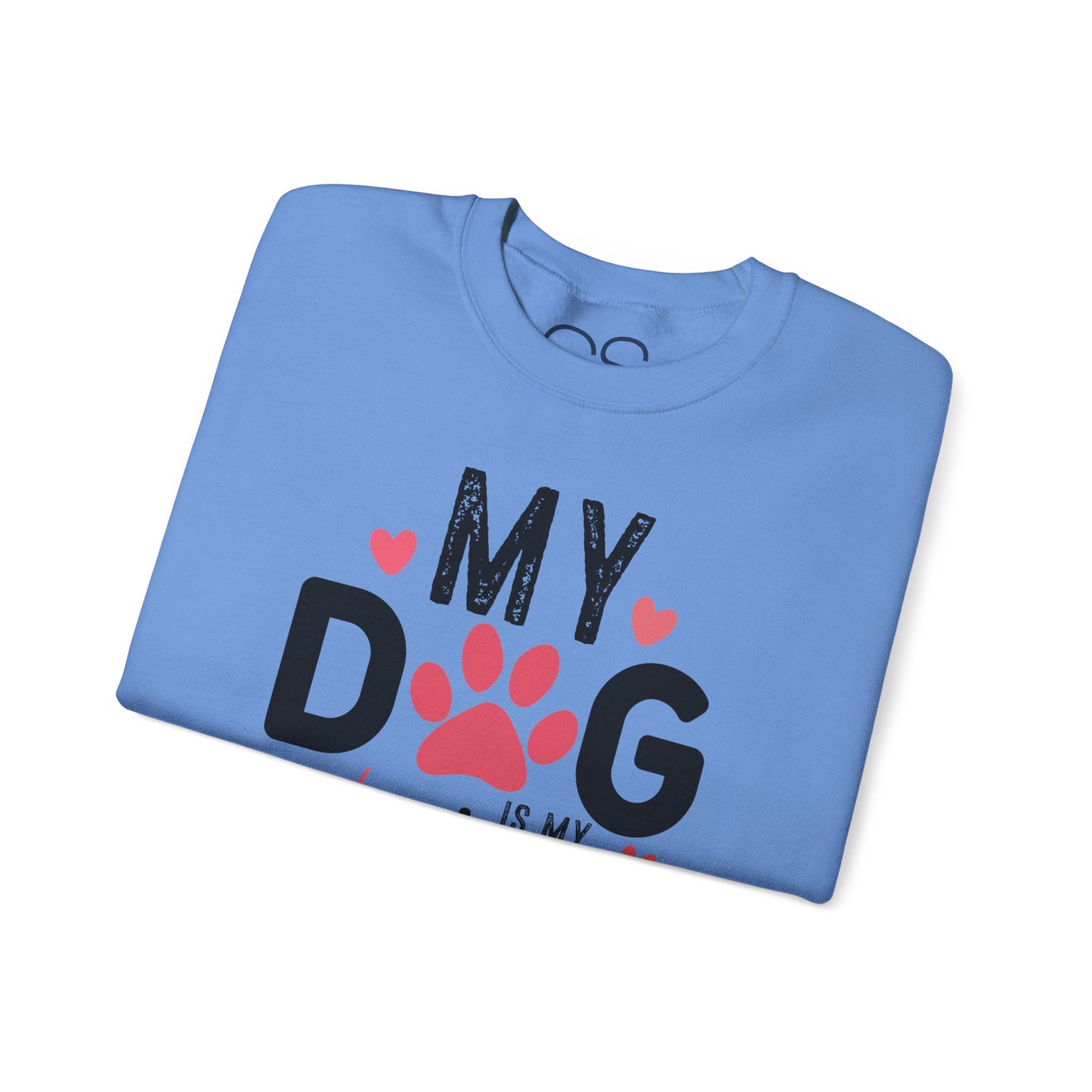 Cozy My Dog Is My Valentine Crewneck Sweatshirt