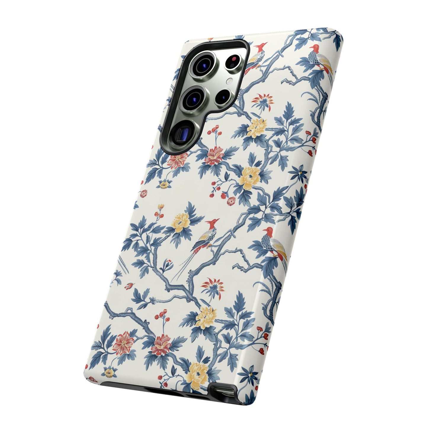 Elegant Chinoiserie-Patterned Protective Phone Case