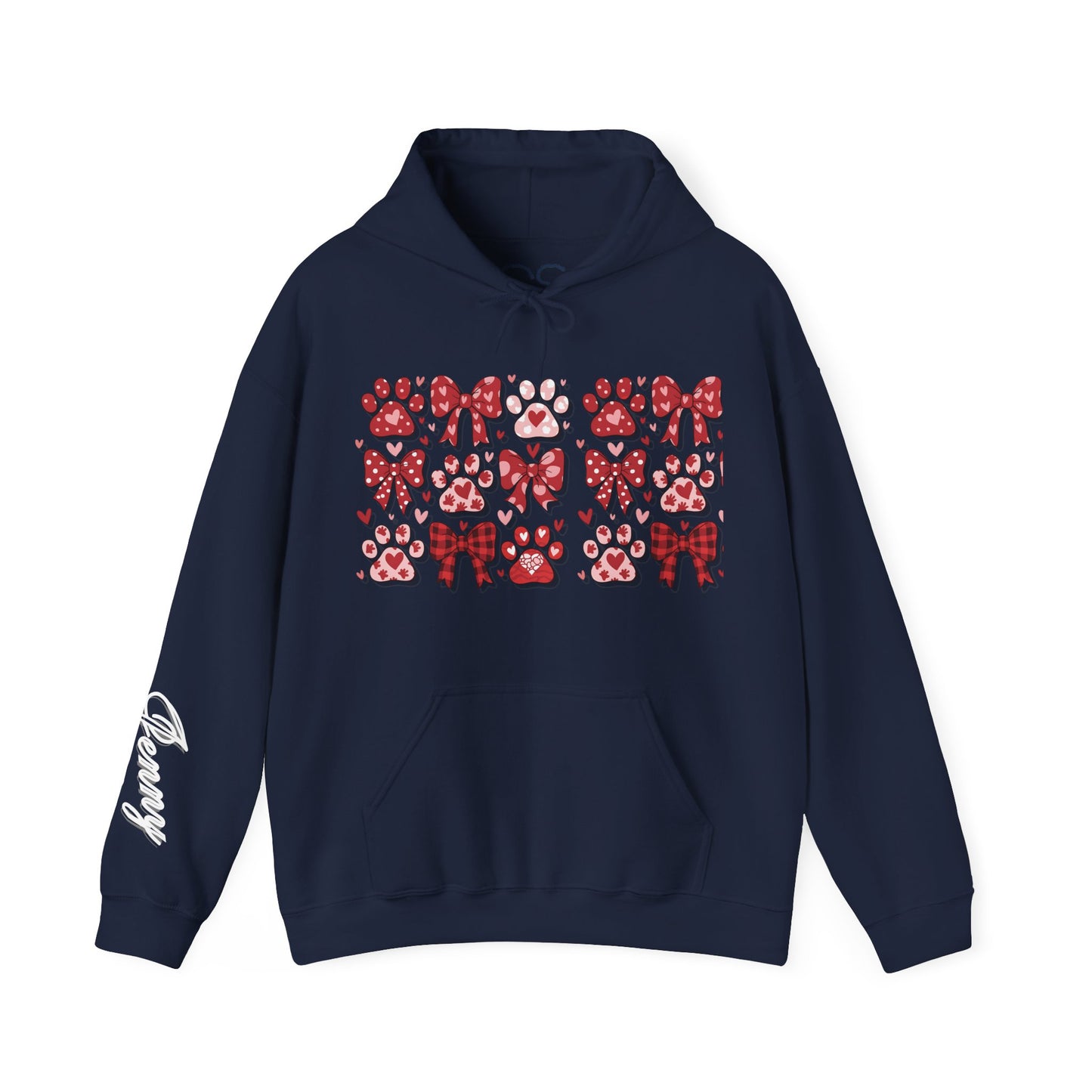 Personalized Valentine Coquette Hooded Sweatshirt