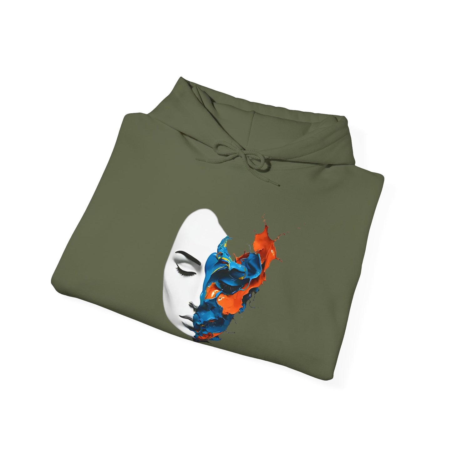Abstract Art Face Hooded Sweatshirt