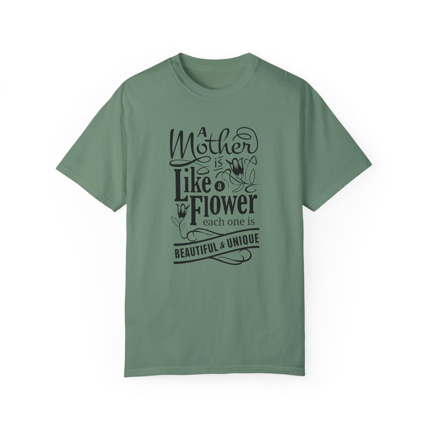 Mother Like a Flower Typography T-Shirt