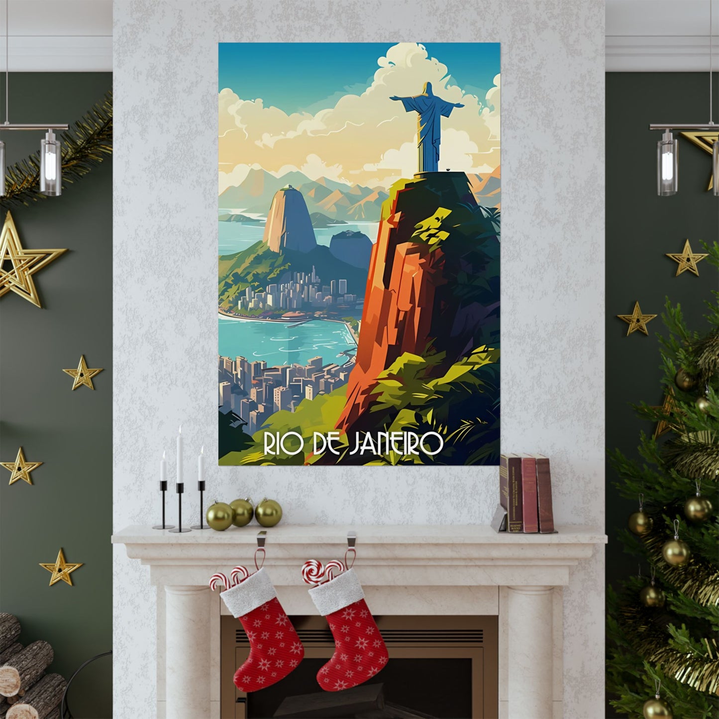 Rio de Janeiro Vintage Travel Poster