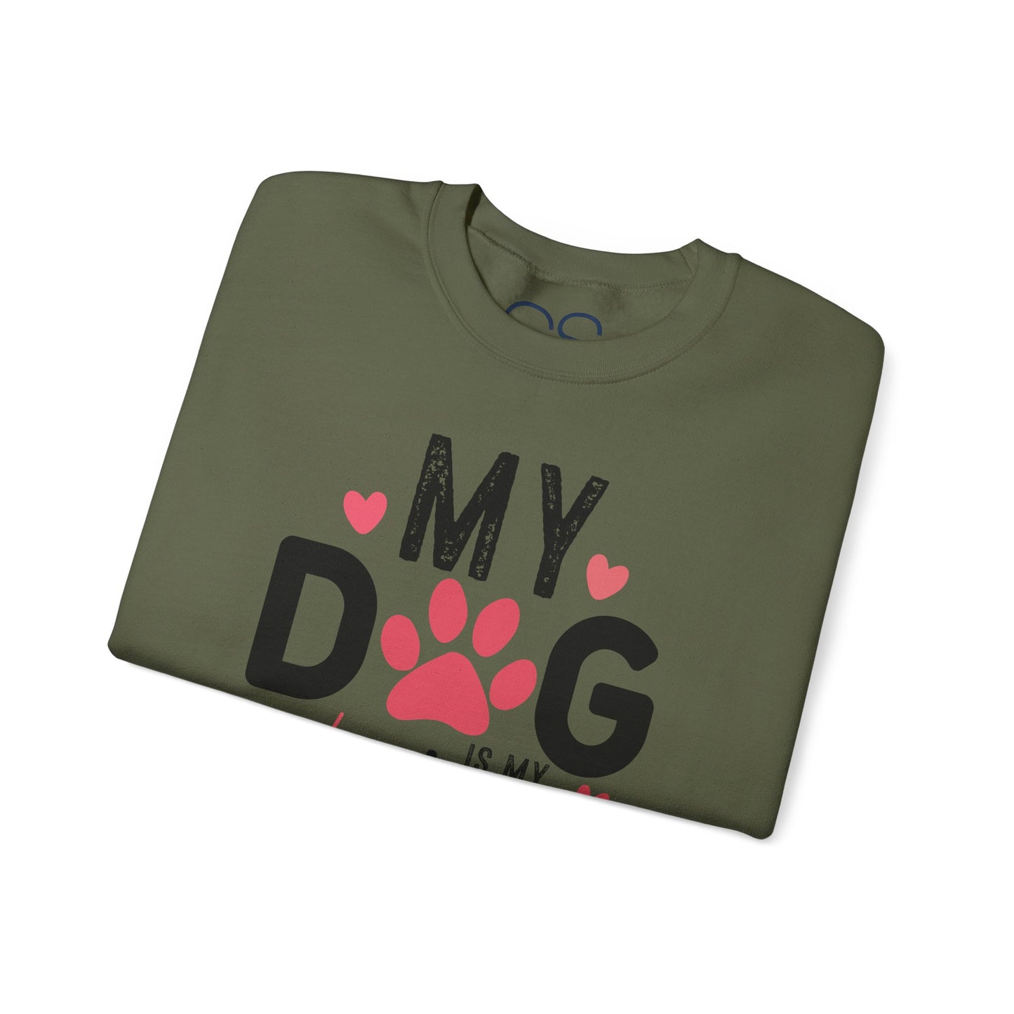 Cozy My Dog Is My Valentine Crewneck Sweatshirt