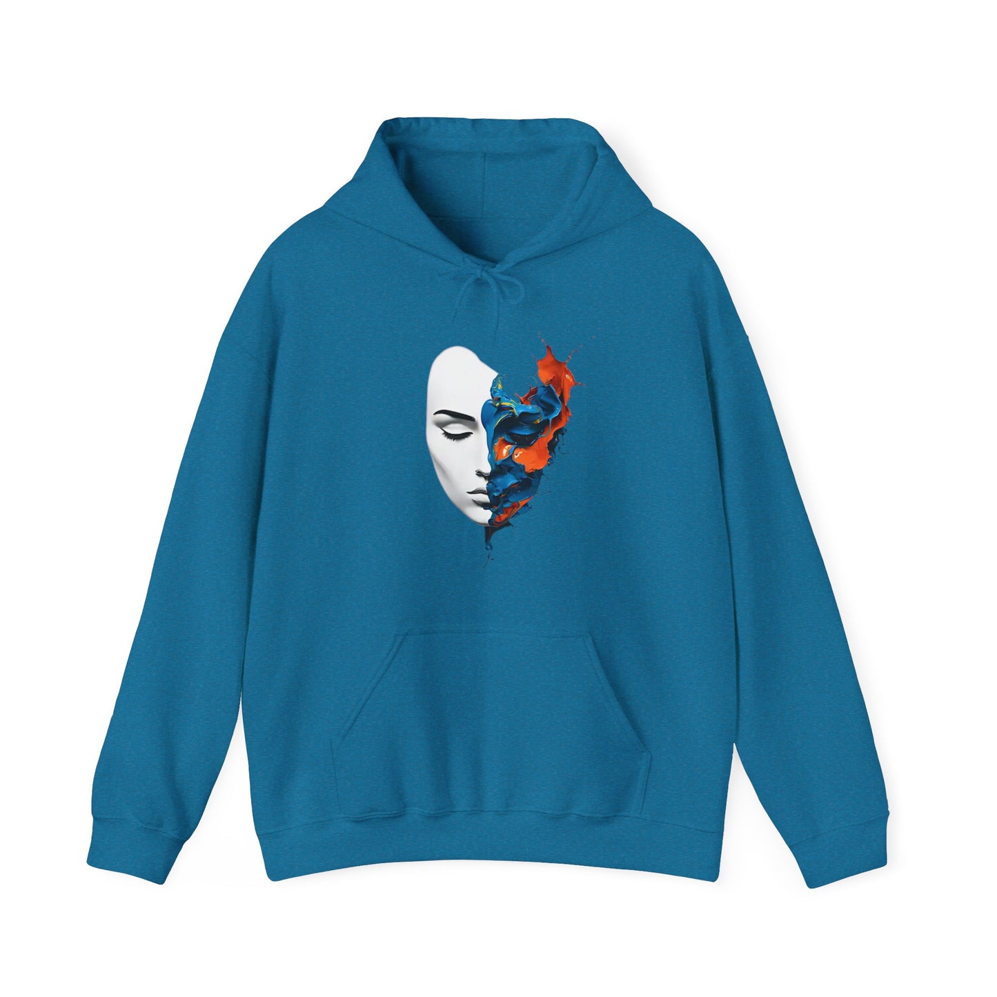 Abstract Art Face Hooded Sweatshirt