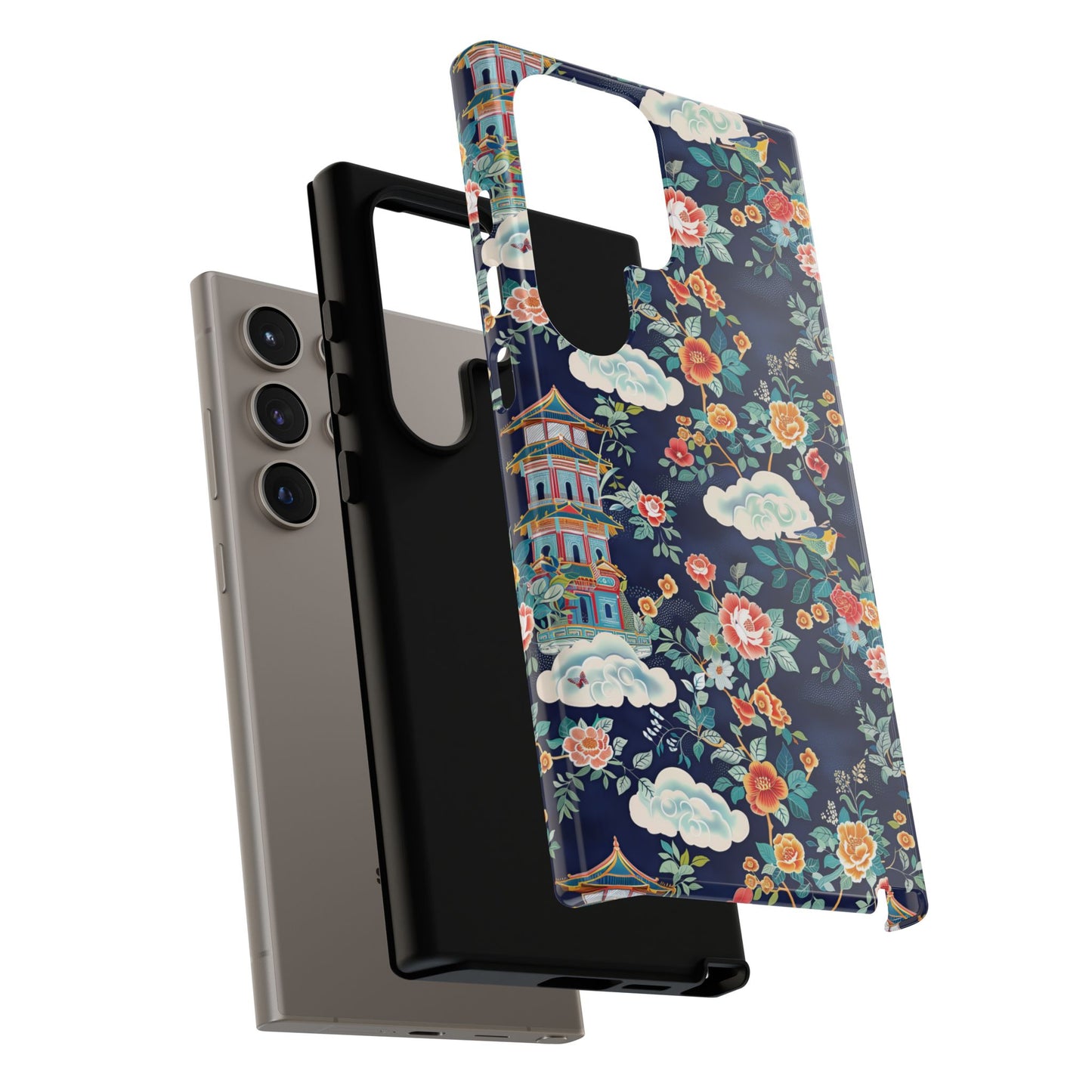 Enchanting Chinoiserie-Inspired Durable Phone Case