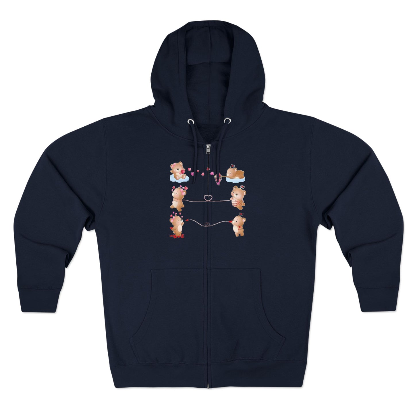 Cuddly Love Teddy Unisex Zip Hoodie