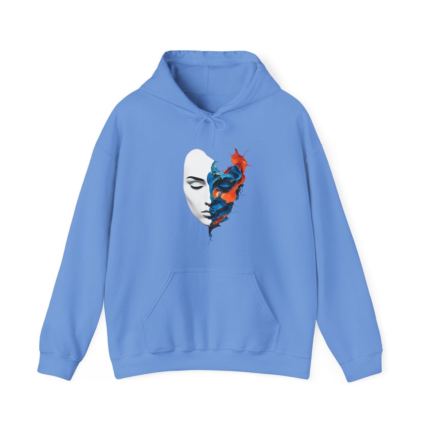 Abstract Art Face Hooded Sweatshirt