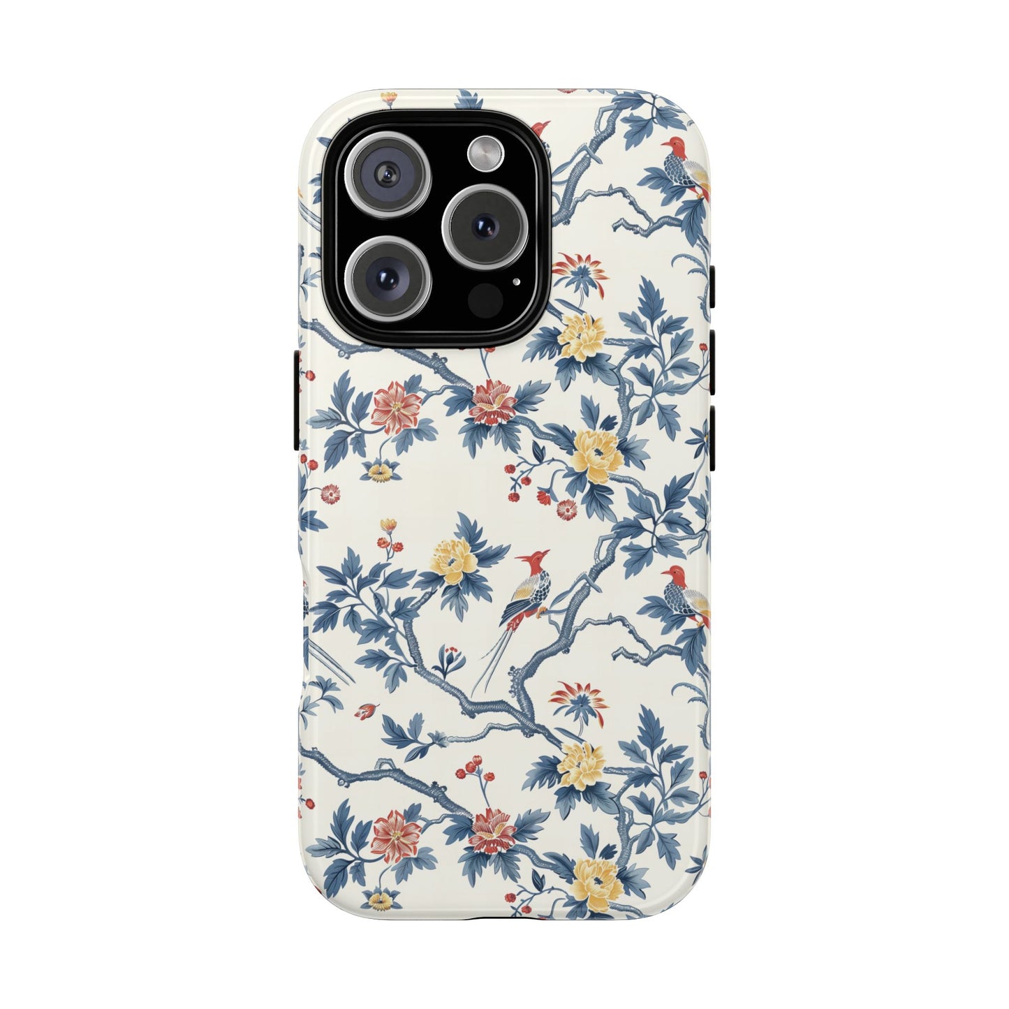Elegant Chinoiserie-Patterned Protective Phone Case