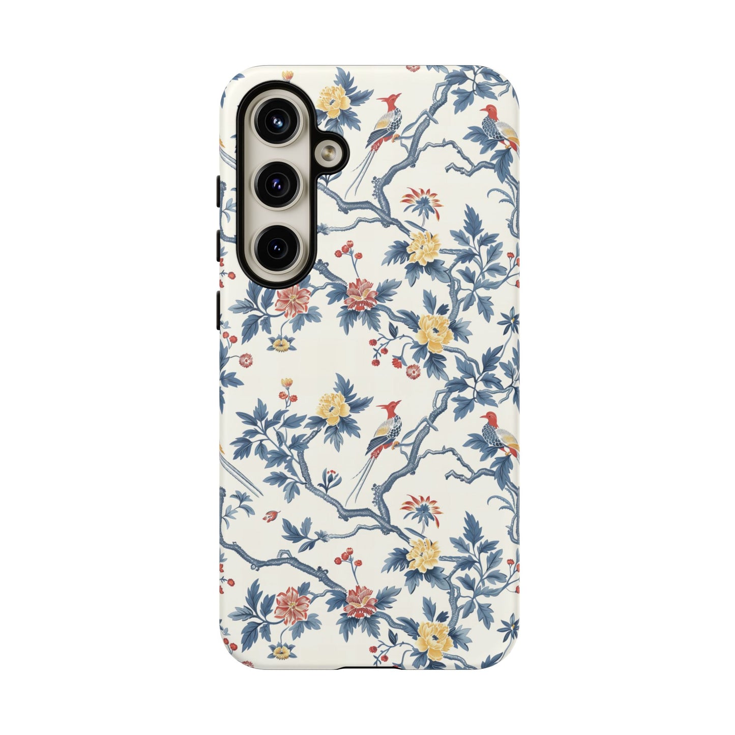 Elegant Chinoiserie-Patterned Protective Phone Case