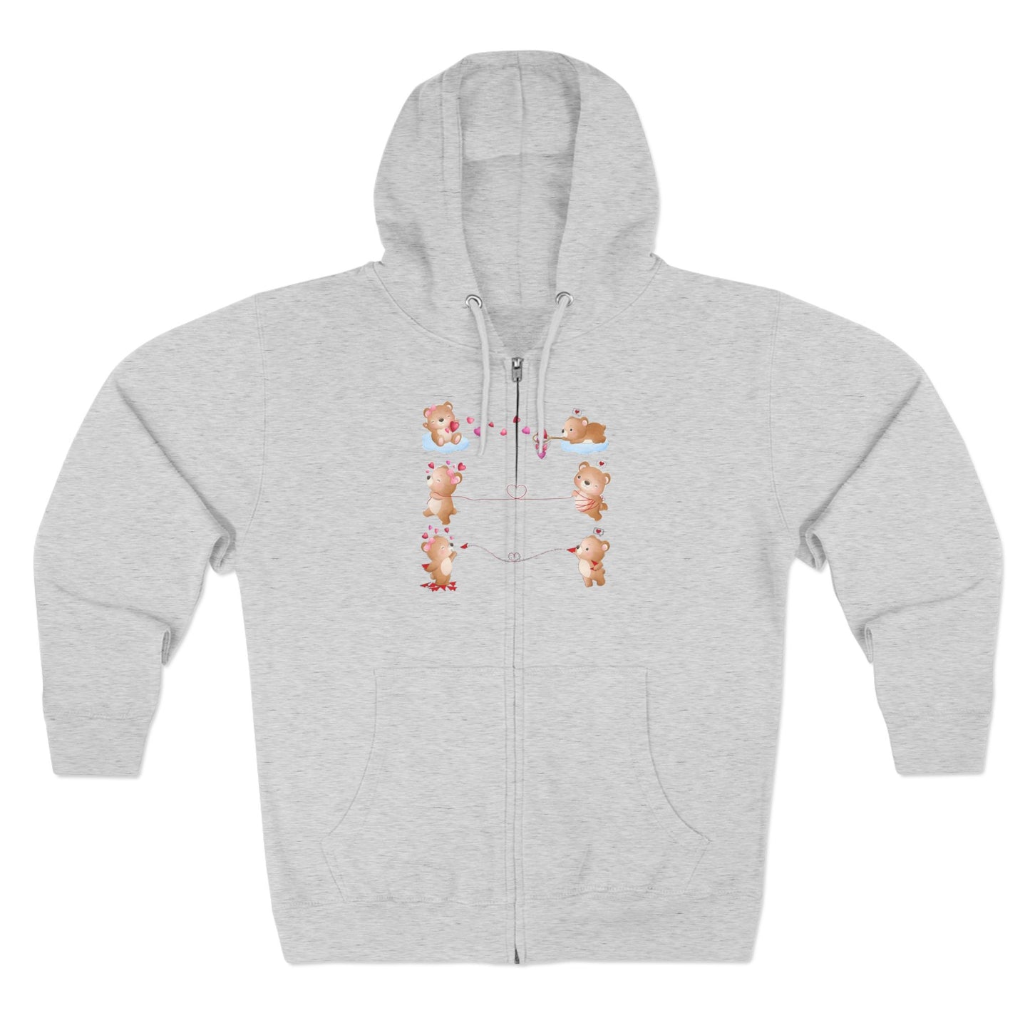 Cuddly Love Teddy Unisex Zip Hoodie