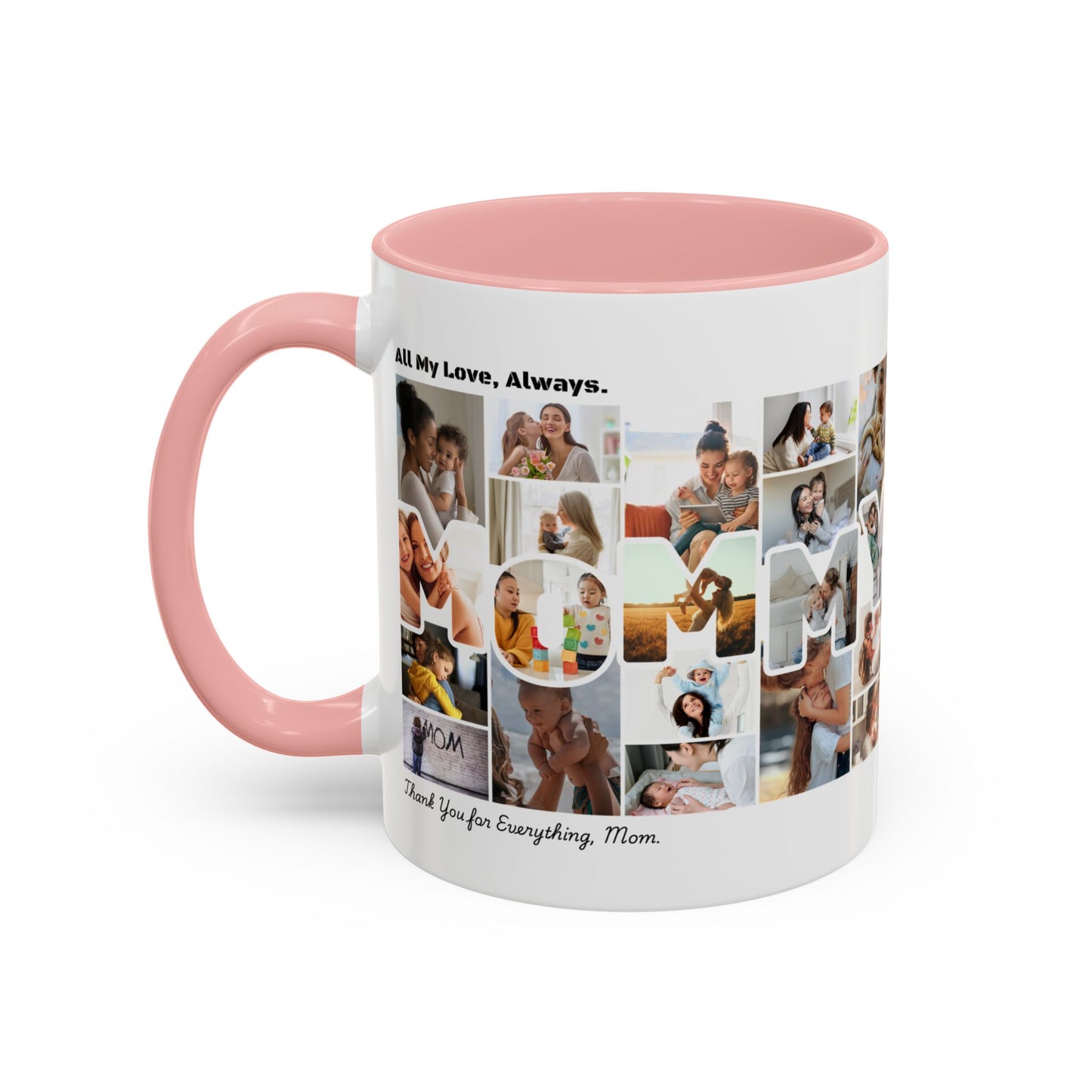 Personalized Mother's Day 'MOMMY' Text Photo Collage Mug