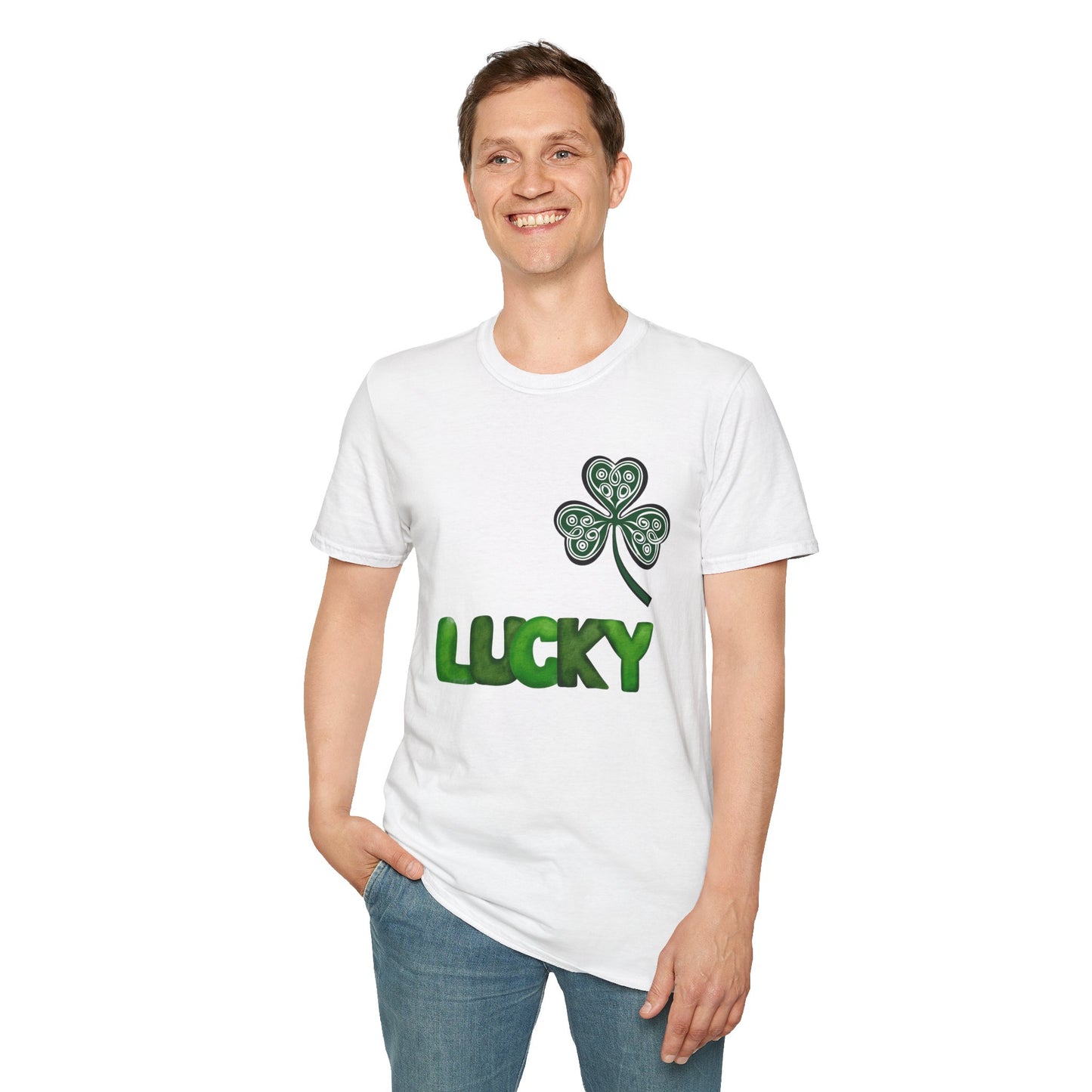 Double-Sided St. Patrick's Day Irish Shamrock Unisex Softstyle T-Shirt