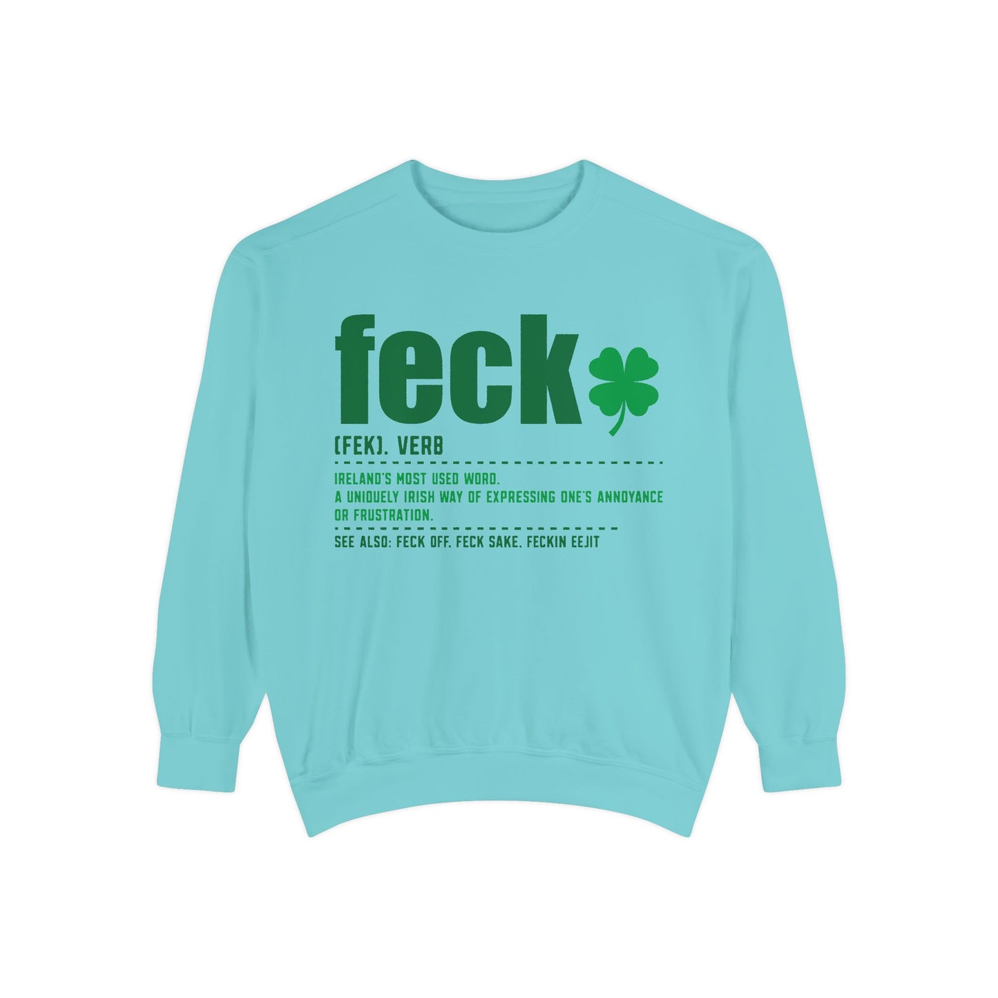 Lucky Shamrock Pullover Unisex Garment-Dyed Sweatshirt
