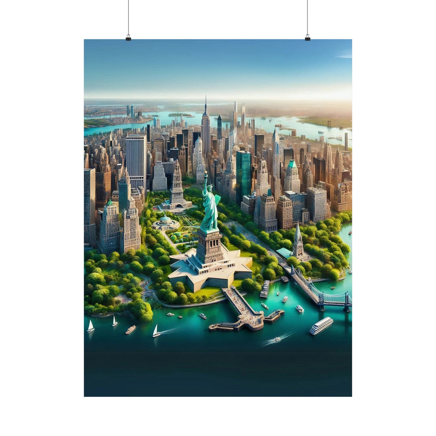 New York City Aerial View Poster