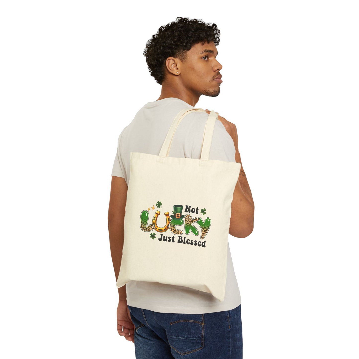 Not Lucky Just Blessed St. Patrick's Day Canvas Tote Bag