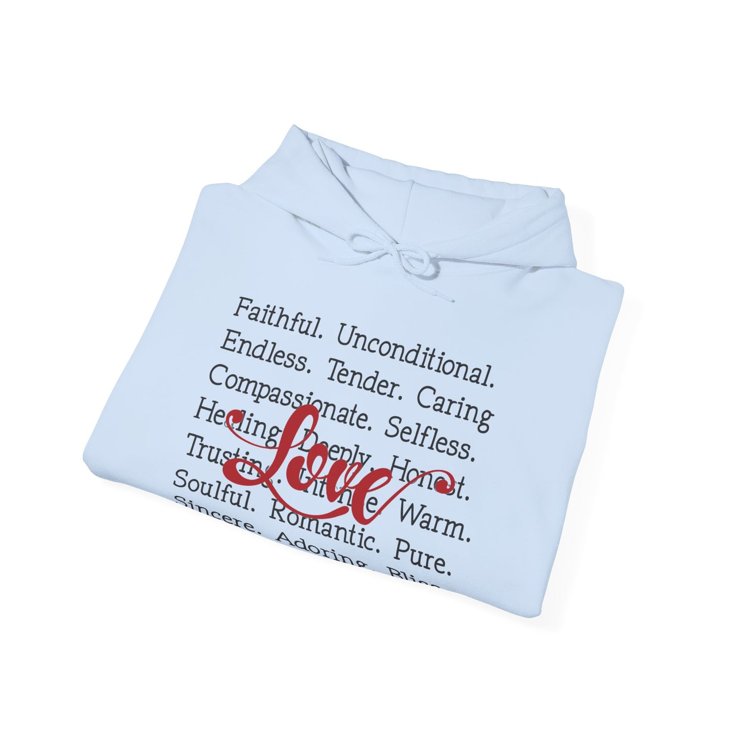 Personalized Love Words Hooded Sweatshirt - Customizable with Your Lover's Name