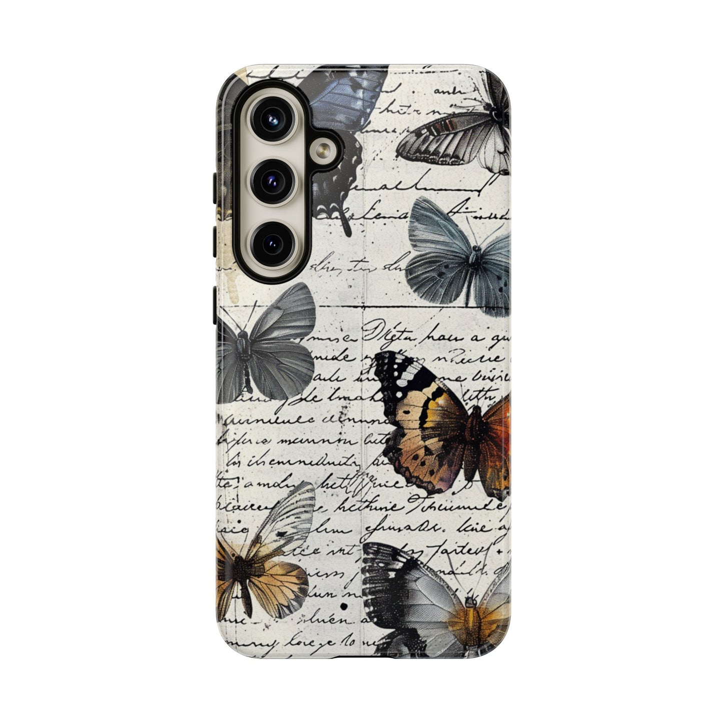 Vintage Butterfly Collage Durable Phone Case
