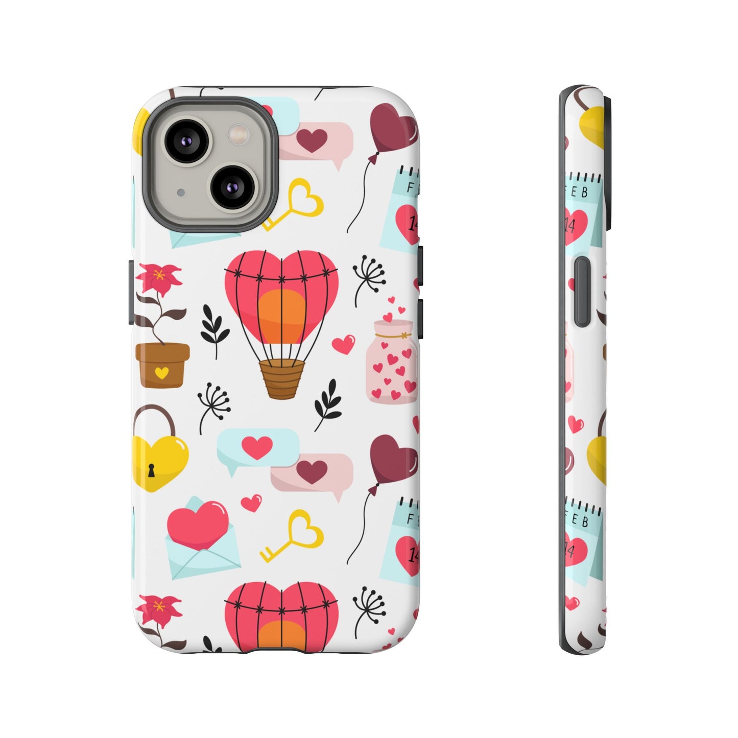 Valentine's Day Heart-Themed Durable Phone Case