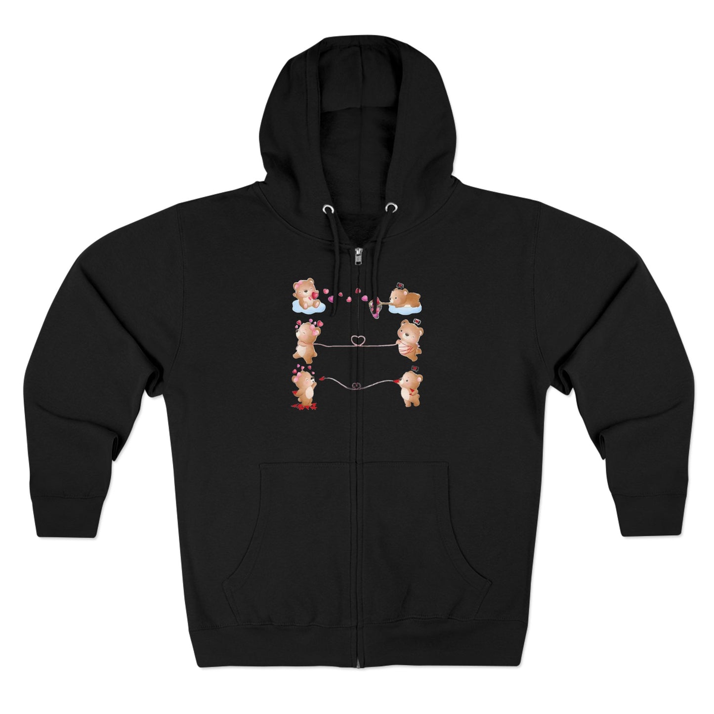 Cuddly Love Teddy Unisex Zip Hoodie