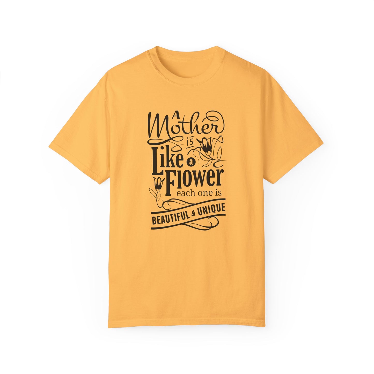 Mother Like a Flower Typography T-Shirt