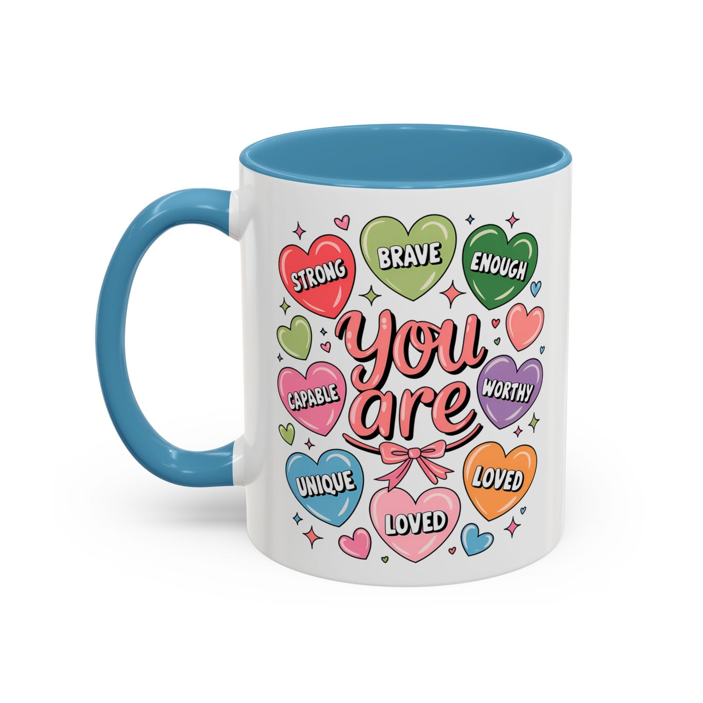 Custom "You Are Loved" Valentine's Day Color Mug with Personalized Name