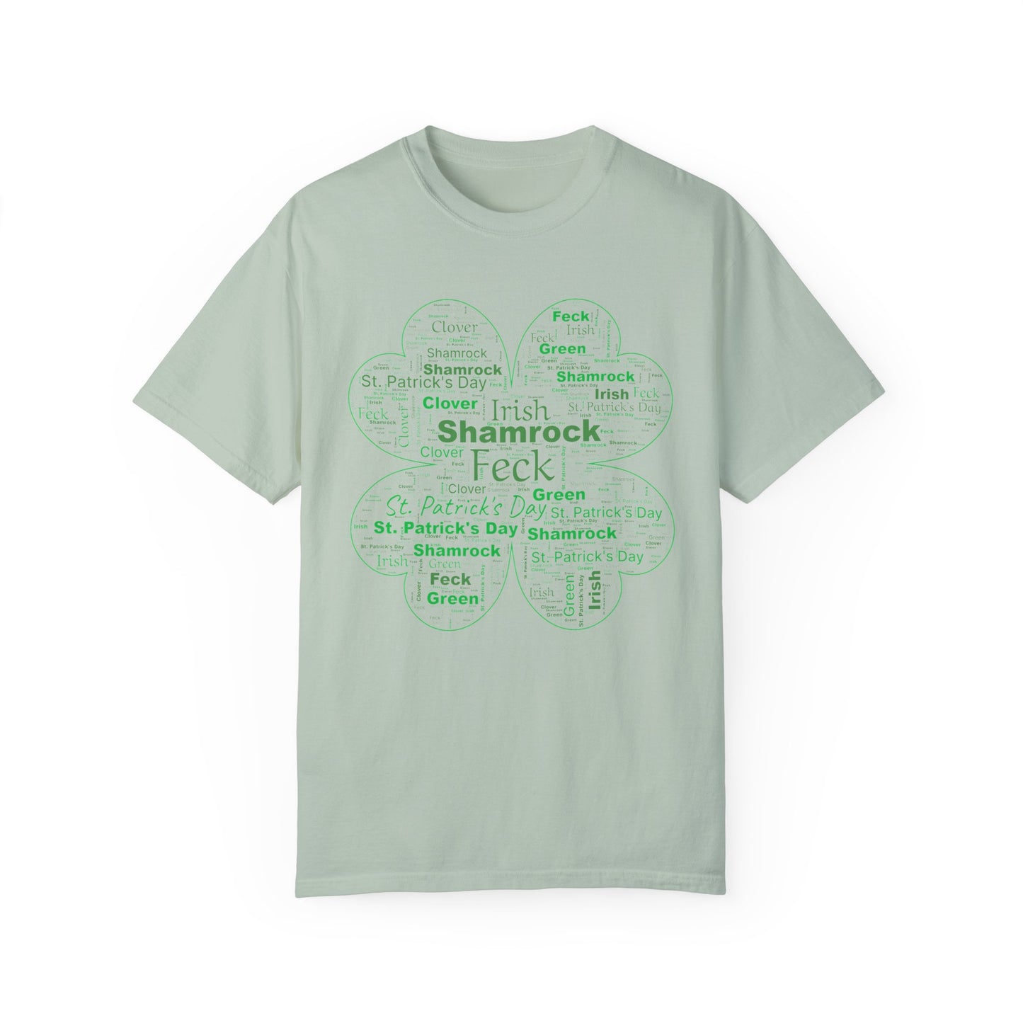 Irish Shamrock Clover Word Art T-Shirt