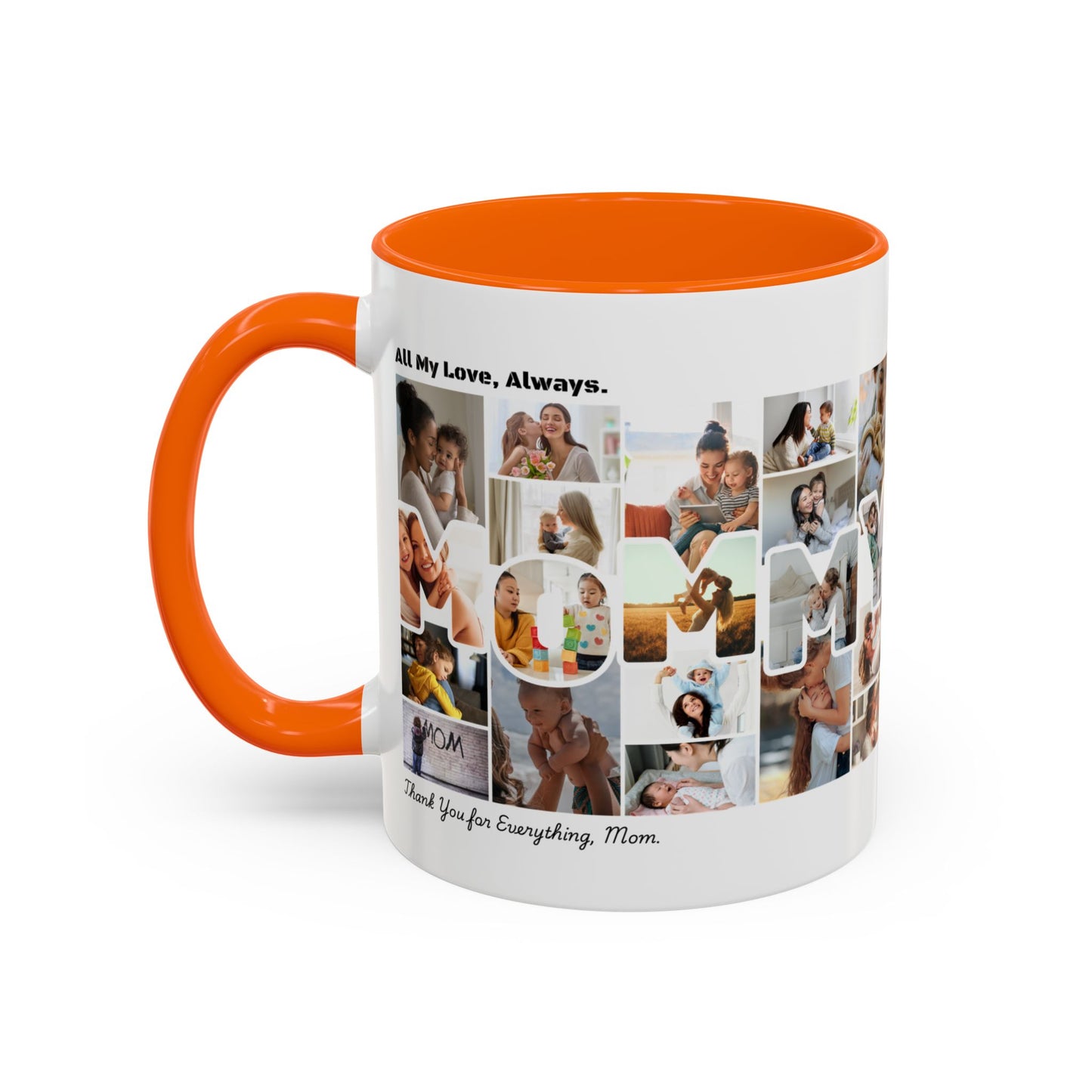 Personalized Mother's Day 'MOMMY' Text Photo Collage Mug