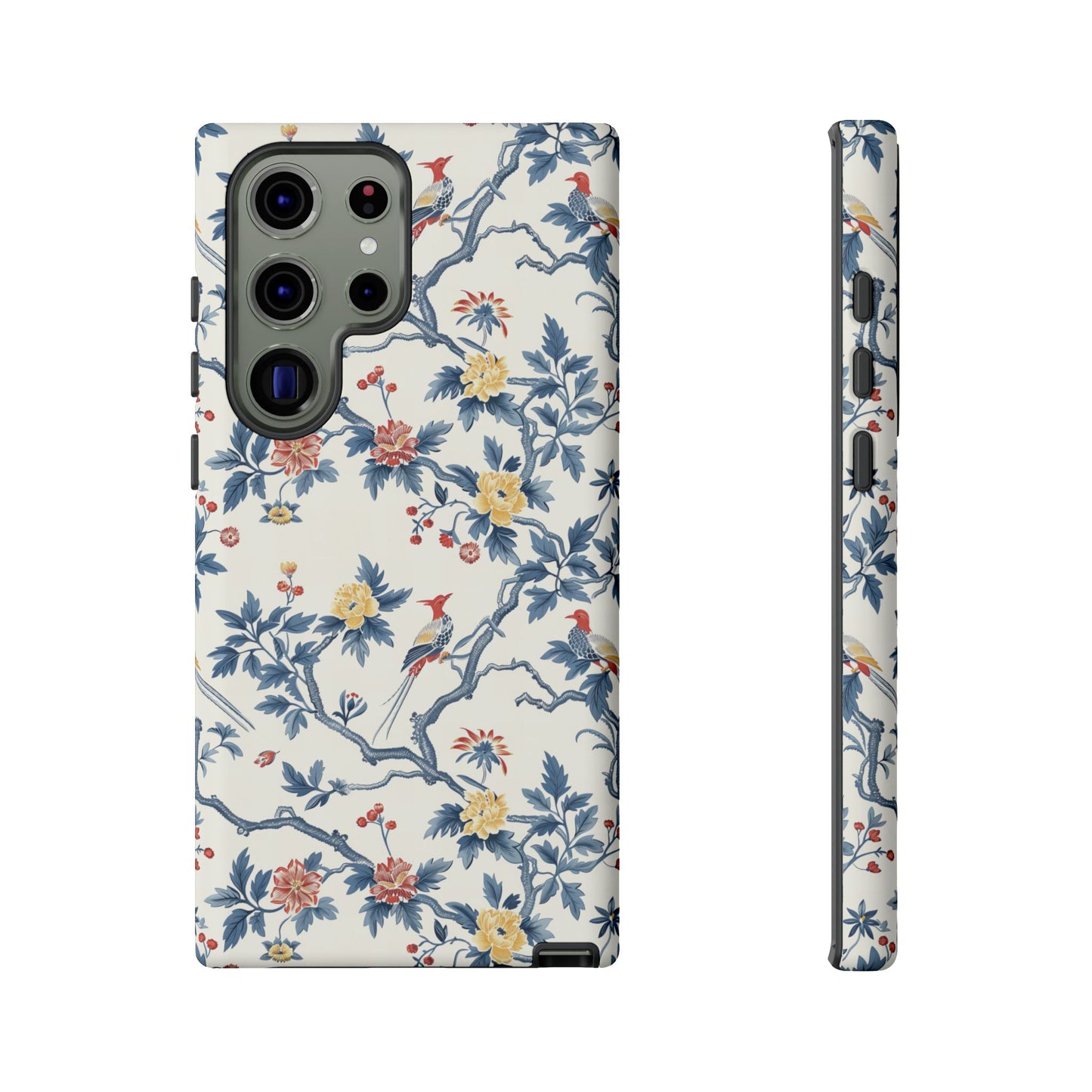 Elegant Chinoiserie-Patterned Protective Phone Case