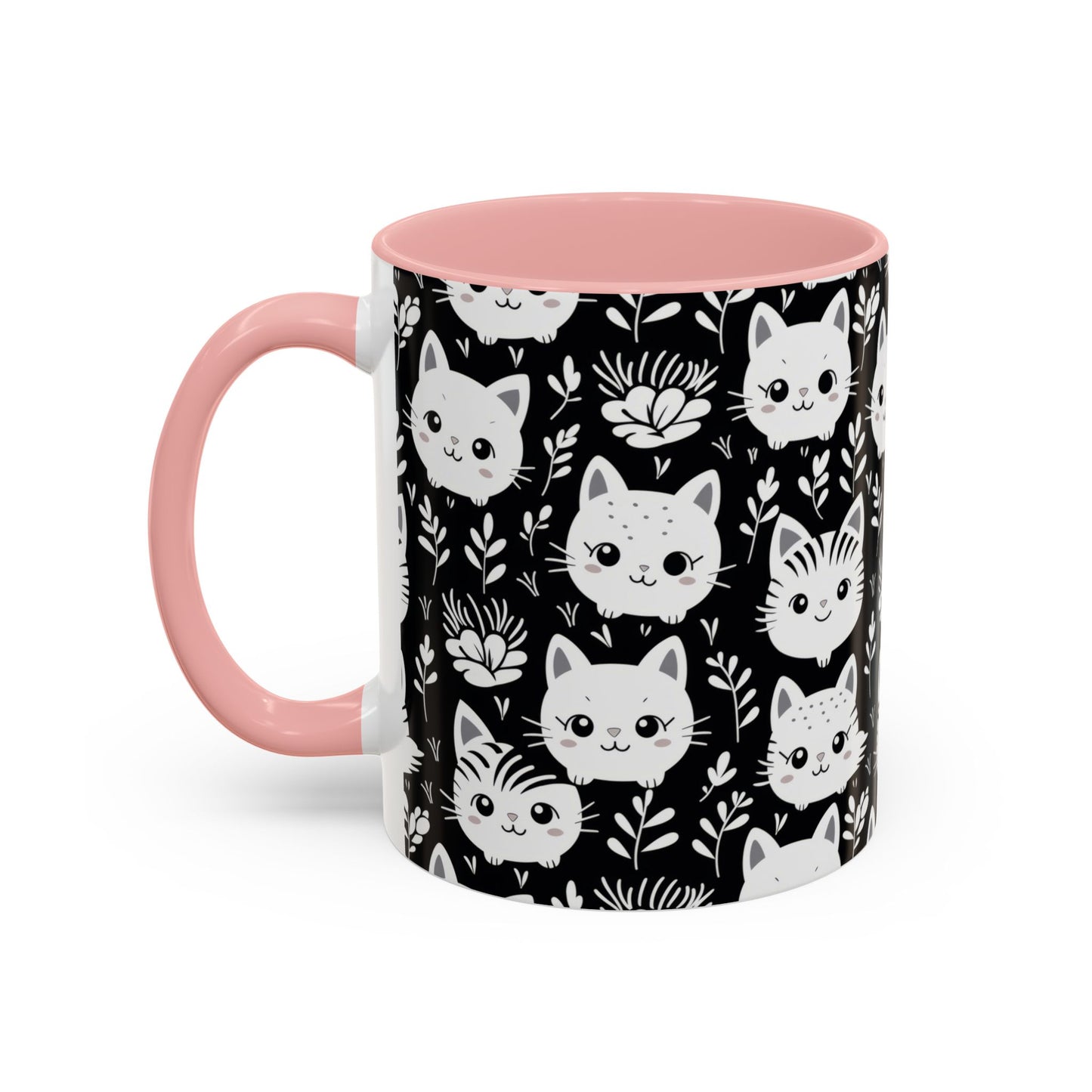 Whiskers & Blooms Cat-Themed Ceramic Mug
