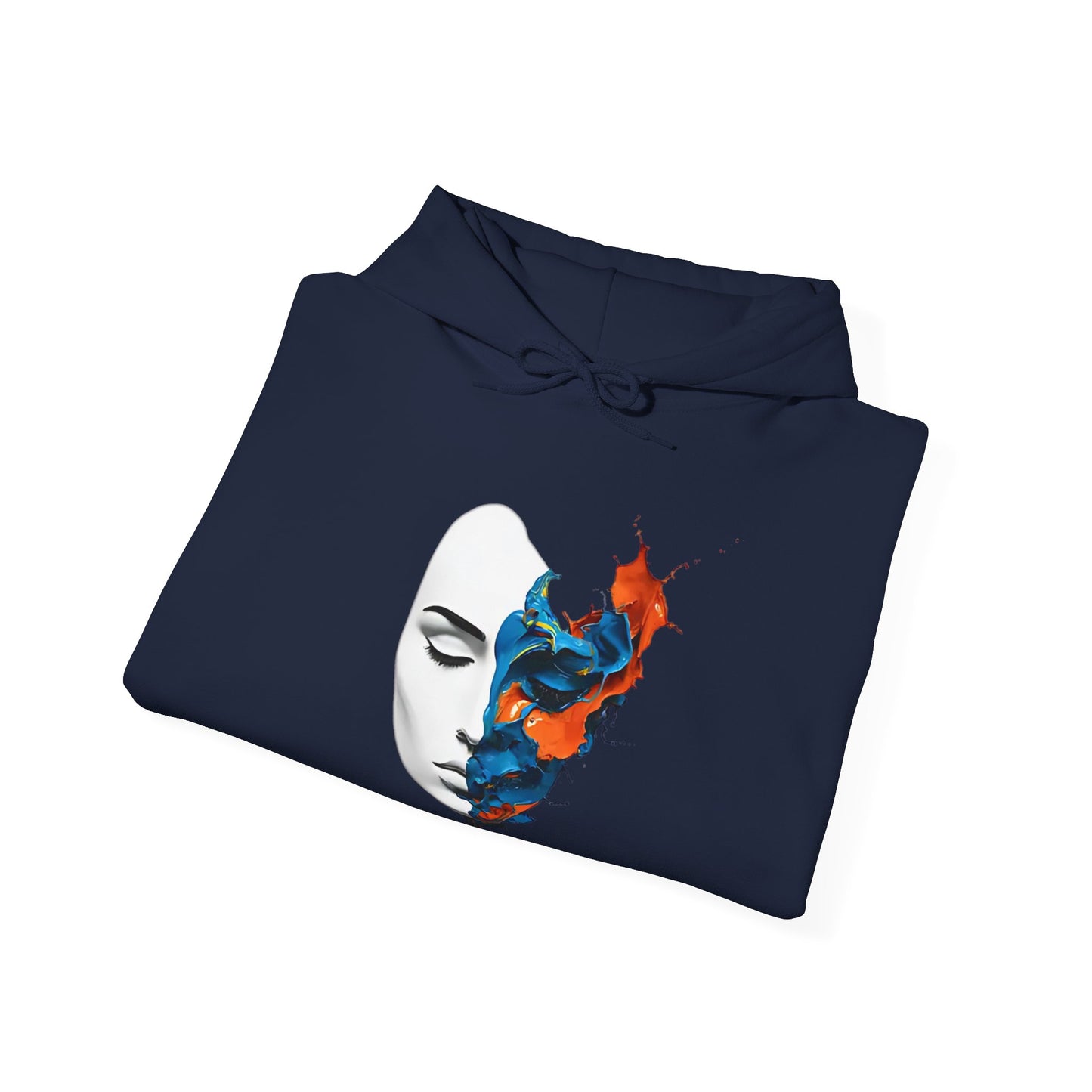 Abstract Art Face Hooded Sweatshirt