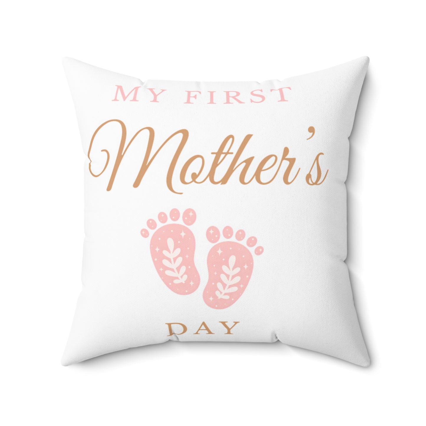 My First Mother's Day Pillow Pink - New Mom Gift