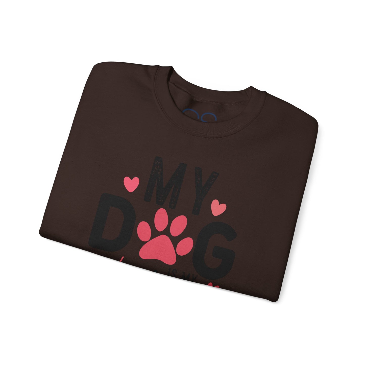 Cozy My Dog Is My Valentine Crewneck Sweatshirt