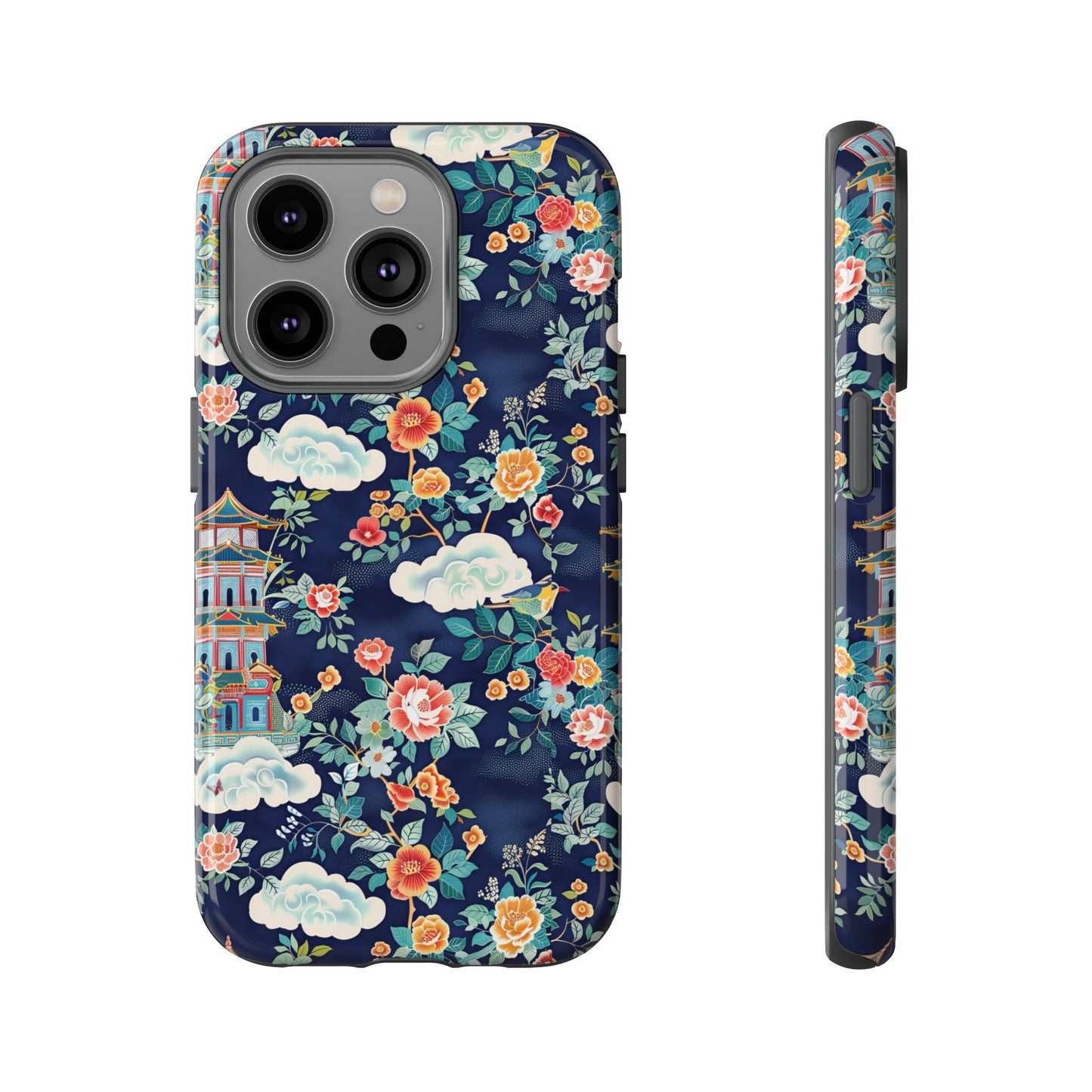 Enchanting Chinoiserie-Inspired Durable Phone Case