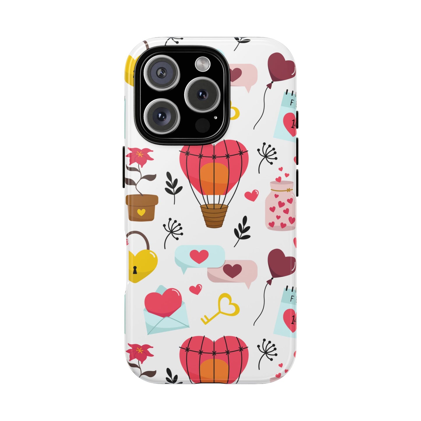 Valentine's Day Heart-Themed Durable Phone Case