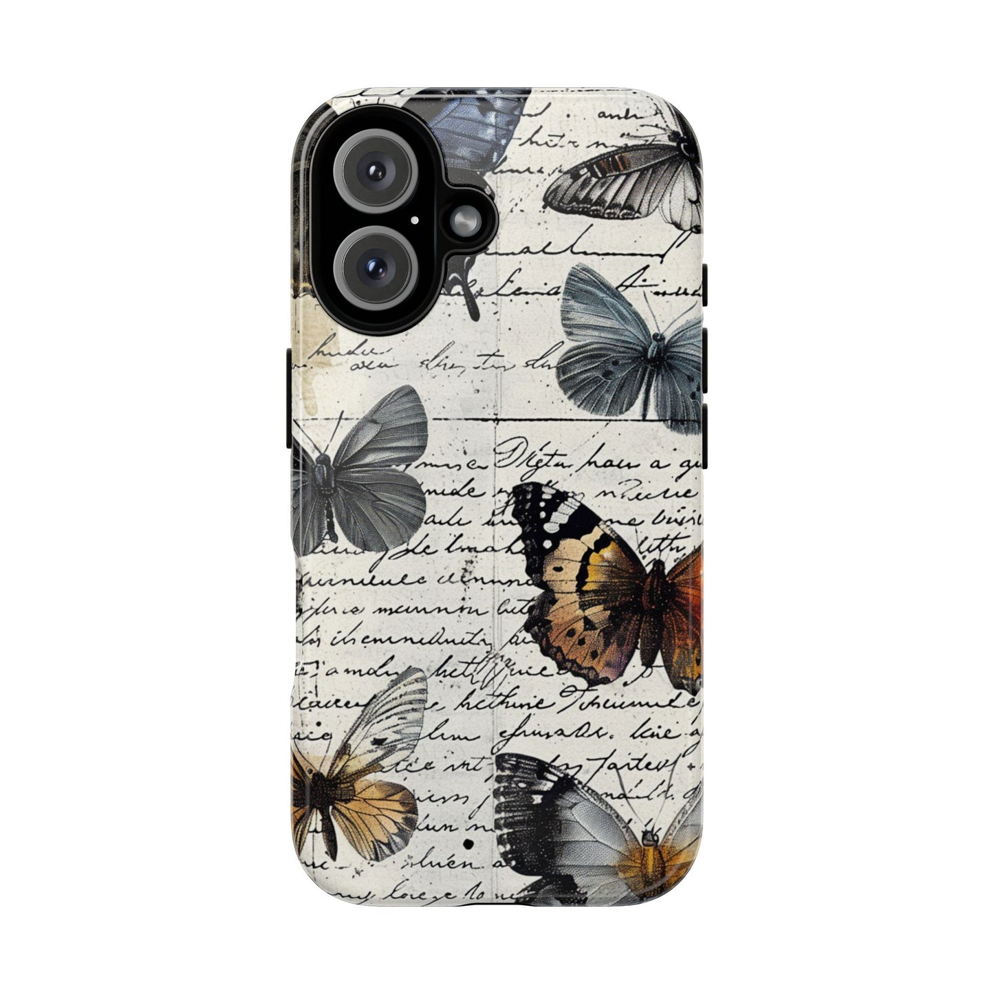 Vintage Butterfly Collage Durable Phone Case