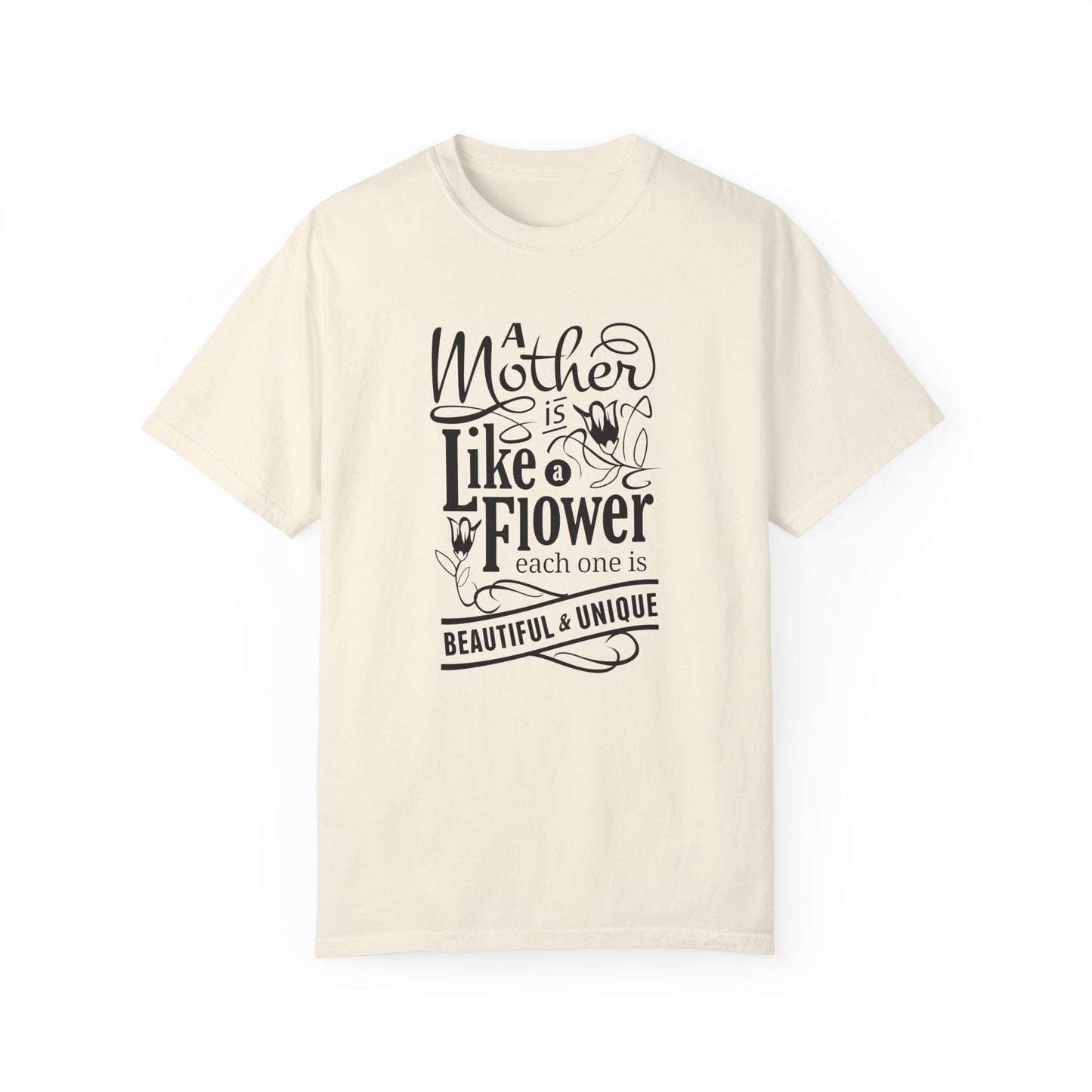 Mother Like a Flower Typography T-Shirt