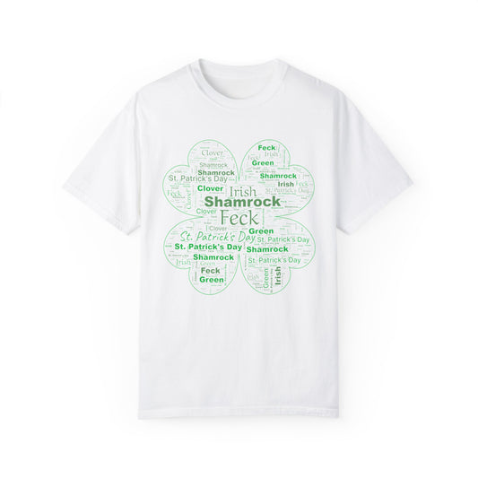 Irish Shamrock Clover Word Art T-Shirt