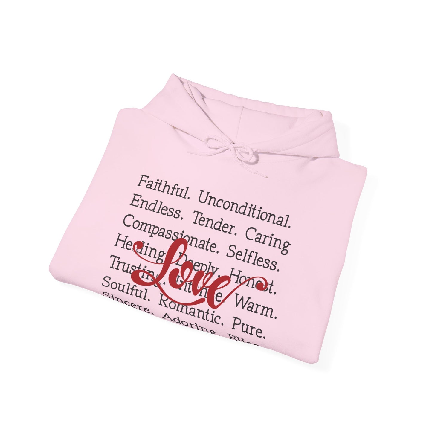 Personalized Love Words Hooded Sweatshirt - Customizable with Your Lover's Name