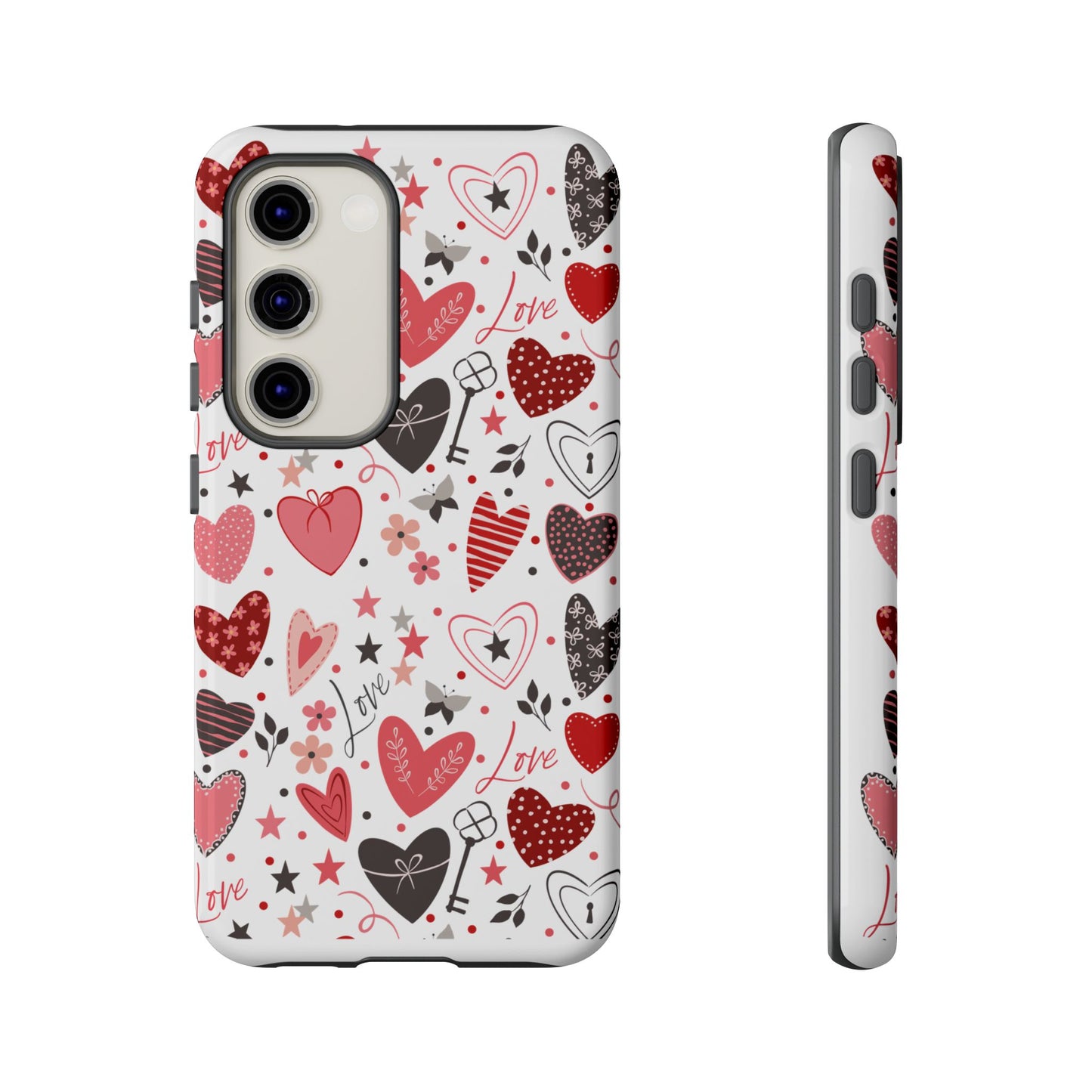 Heart Patterned Durable Phone Case