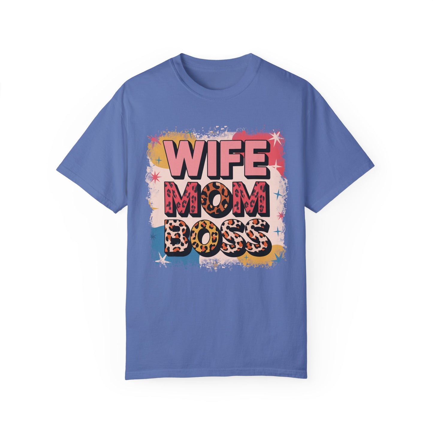 WIFE MOM BOSS Leopard Print T-Shirt