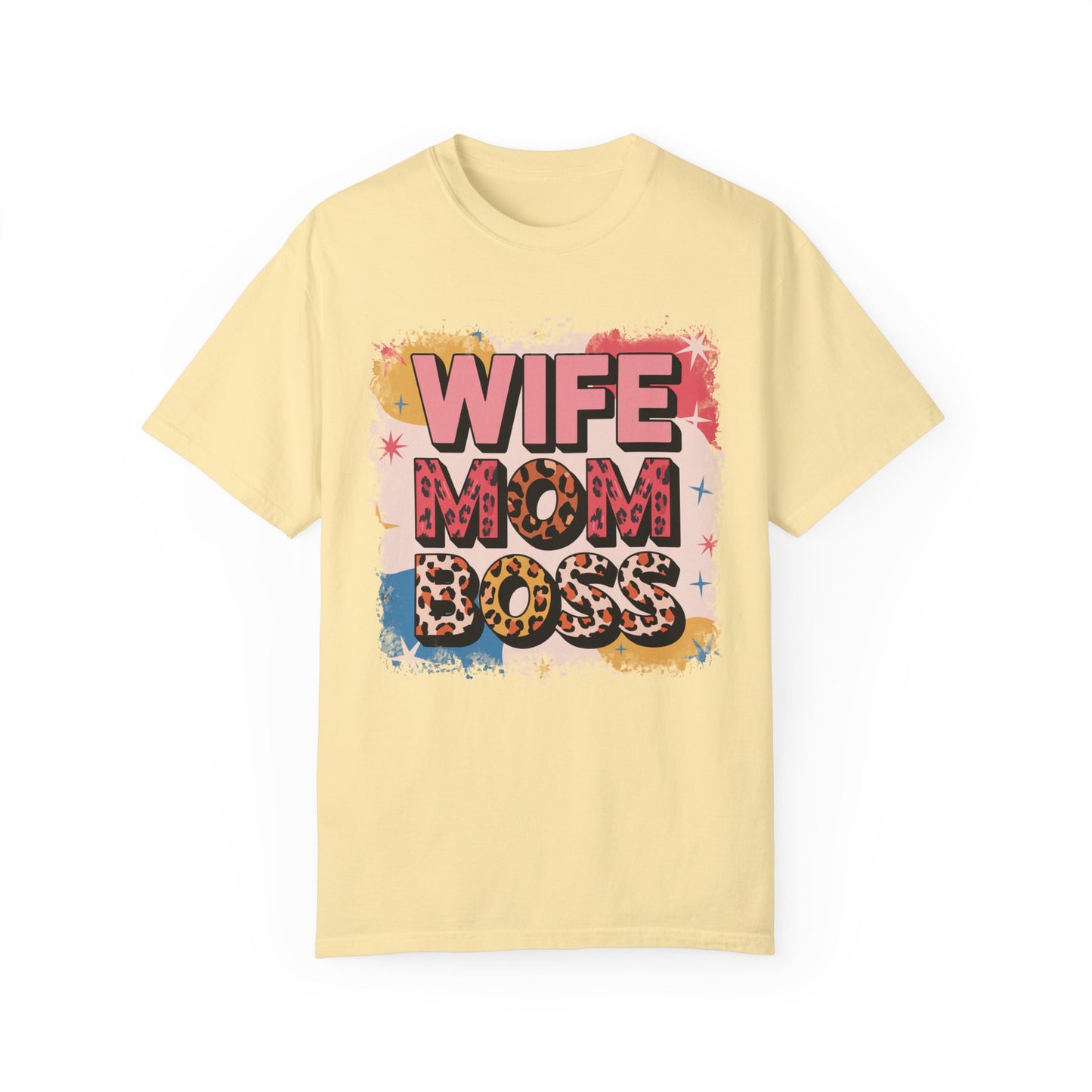 WIFE MOM BOSS Leopard Print T-Shirt
